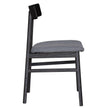 black upholstered dining chairs