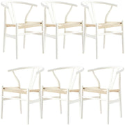 Anemone  Set of 6 Wishbone Dining Chair Beech Timber Replica Hans Weng