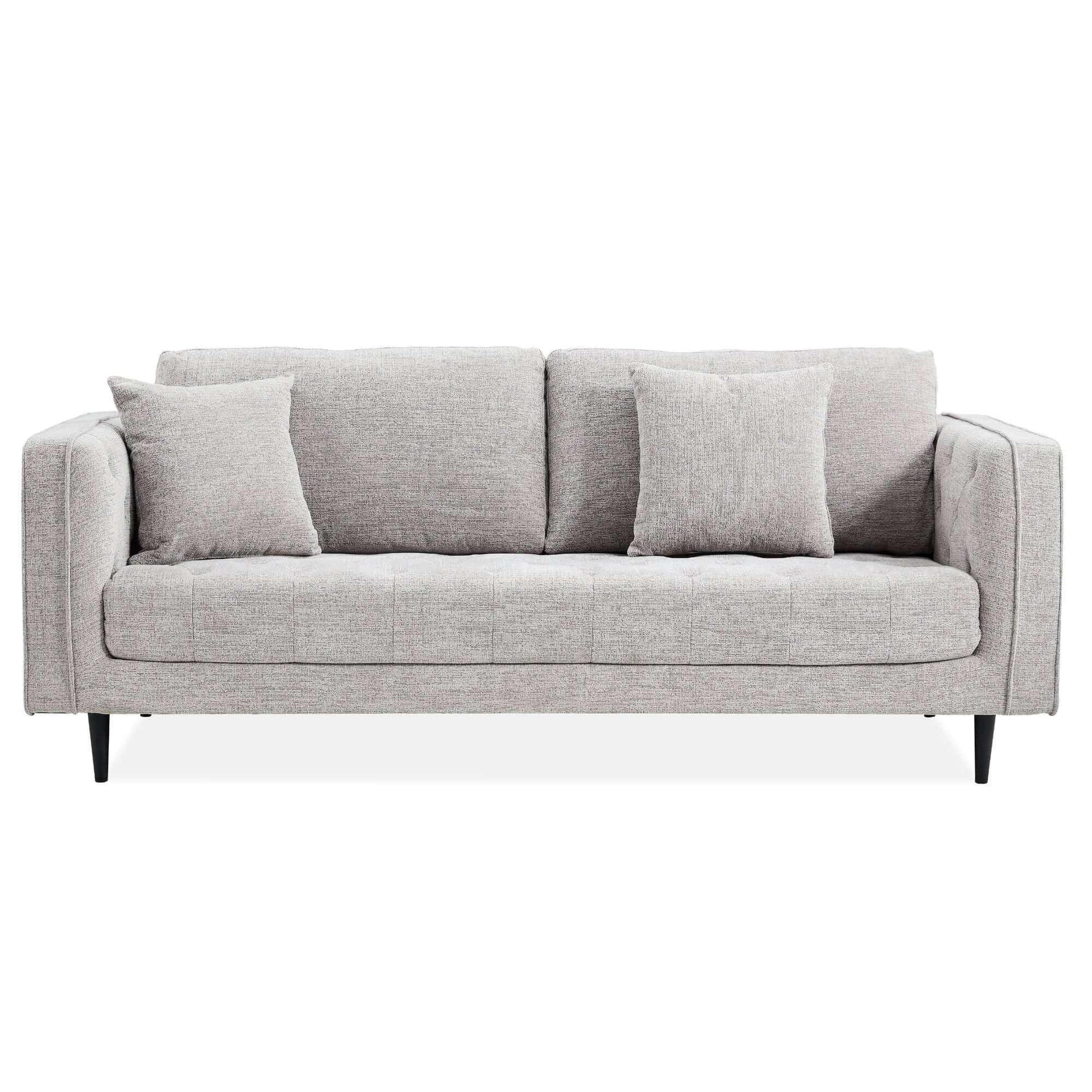 Jolie 3 Seater Fabric Sofa Upholstered Lounge Couch - Quartz