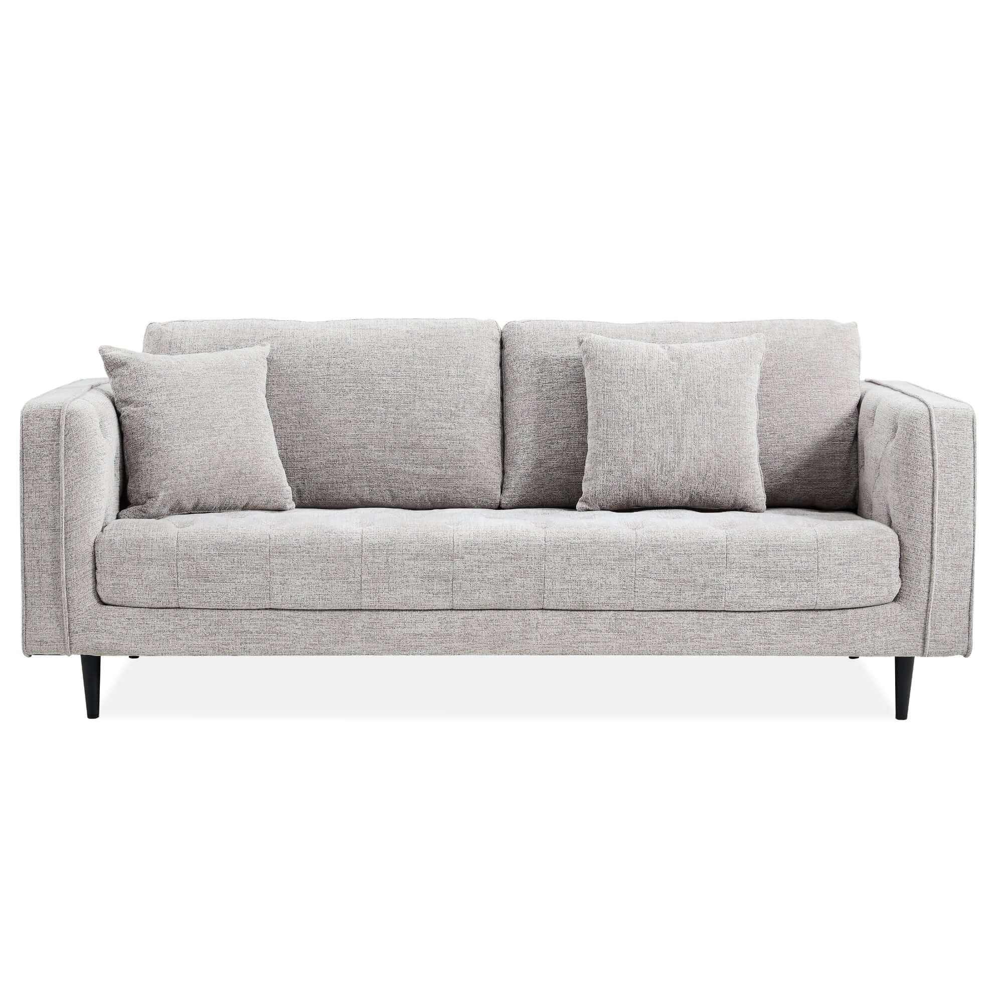 Jolie 3 Seater Sofa Fabric Upholstered Lounge Couch - Quartz