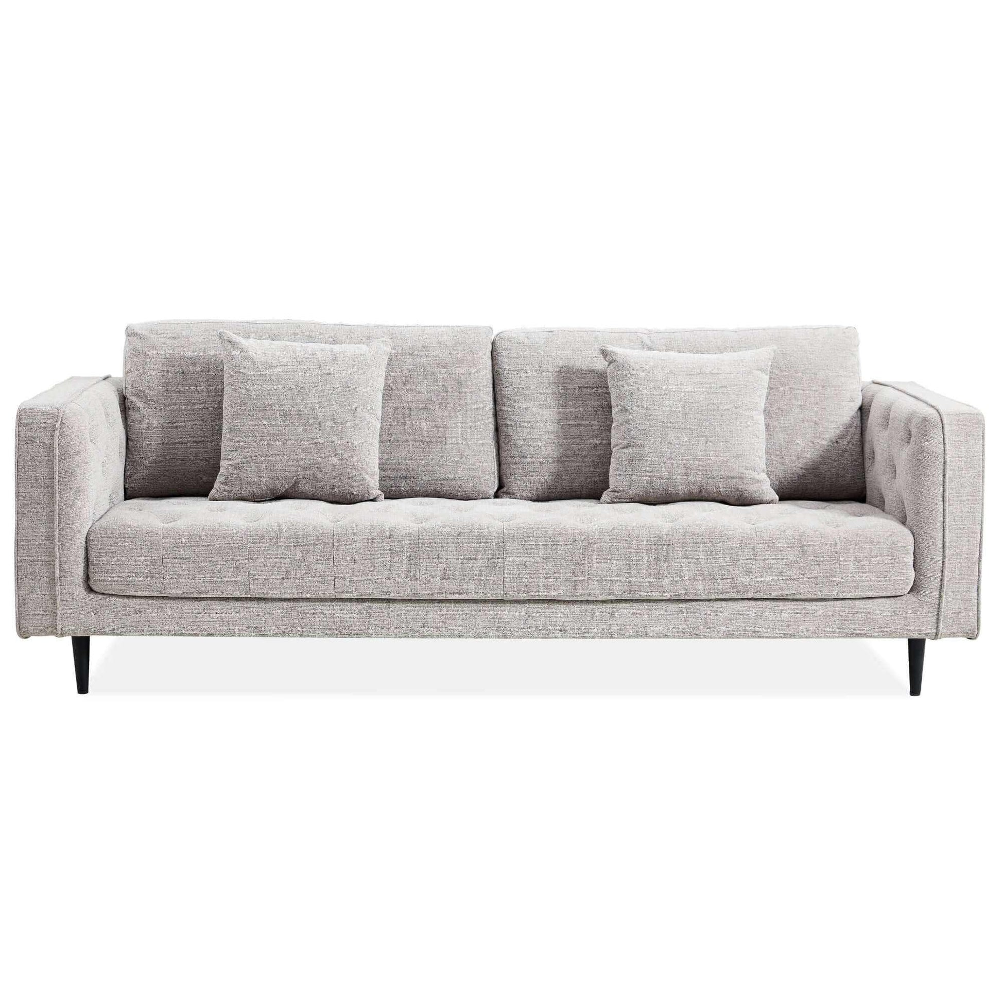 Jolie XL Size 3 Seater Couch Fabric Upholstered Lounge - Quartz