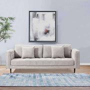 Jolie XL Size 3 Seater Couch Fabric Upholstered Lounge - Quartz