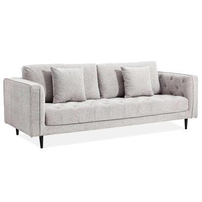 Jolie XL Size 3 Seater Sofa Fabric Upholstered Lounge Couch - Quartz