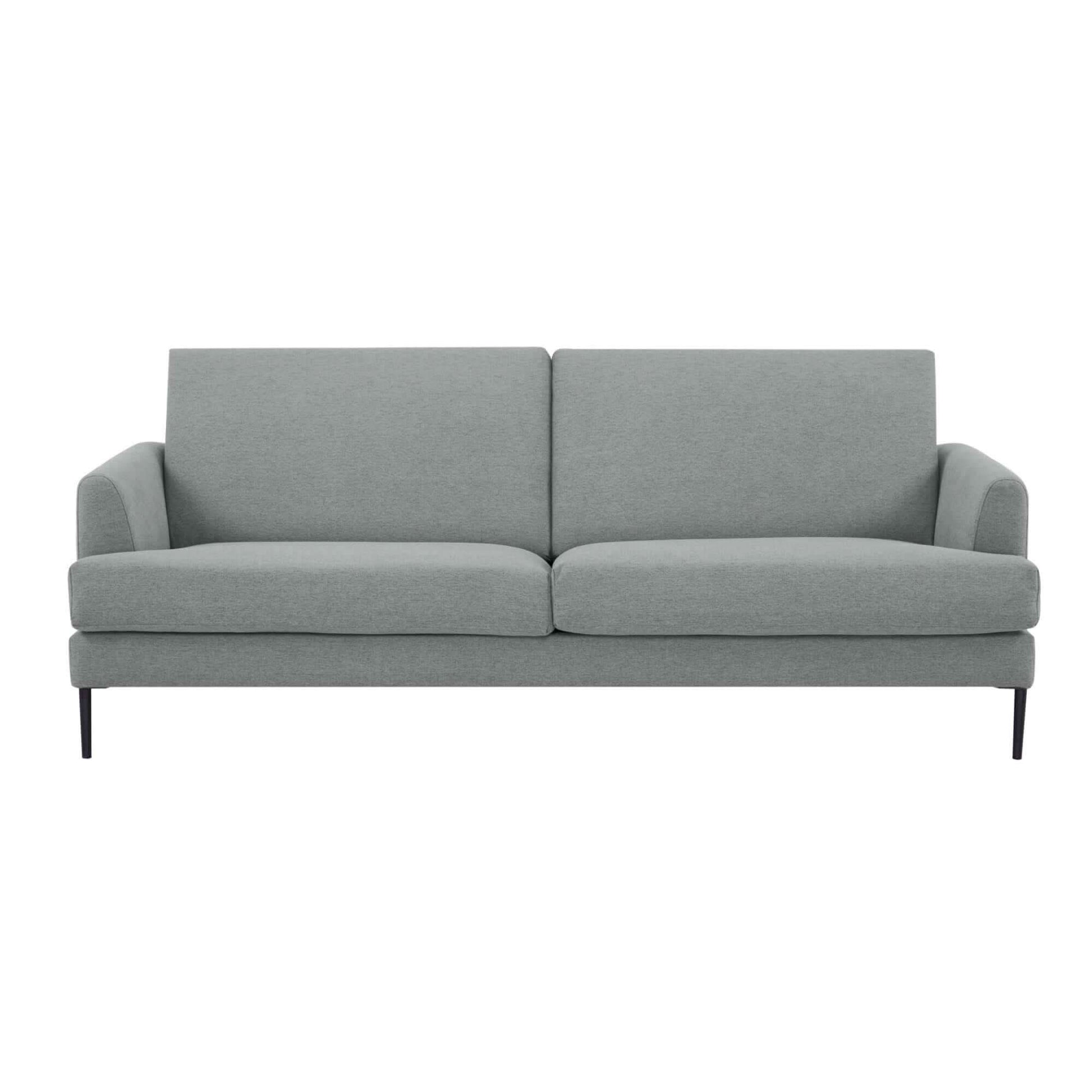 Ariya Fabric Upholstered Three Seater Sofa Lounge Couch - Light Grey