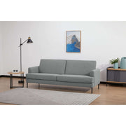 Ariya Fabric Upholstered Three Seater Sofa Lounge Couch - Light Grey