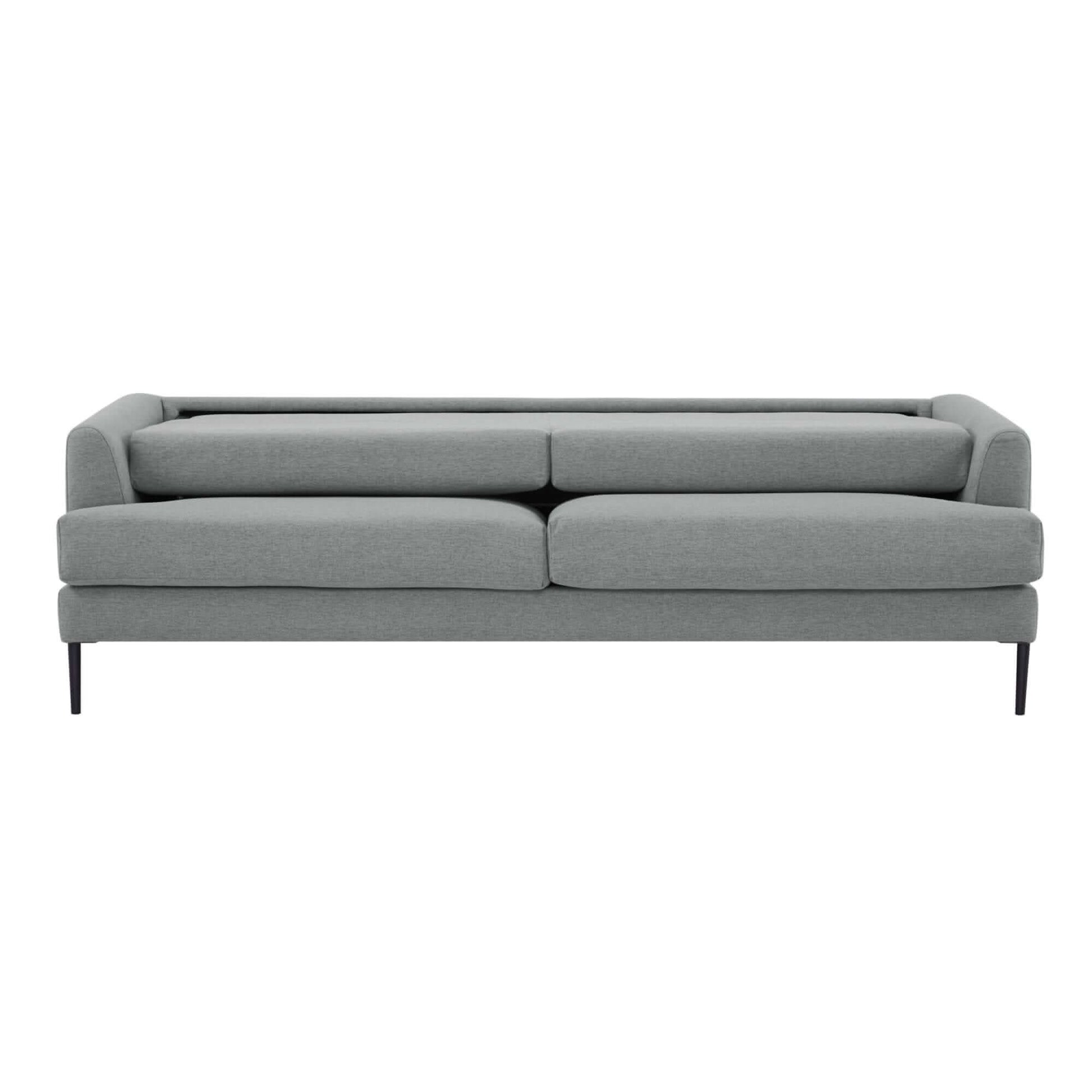 Ariya Fabric Upholstered Three Seater Sofa Lounge Couch - Light Grey