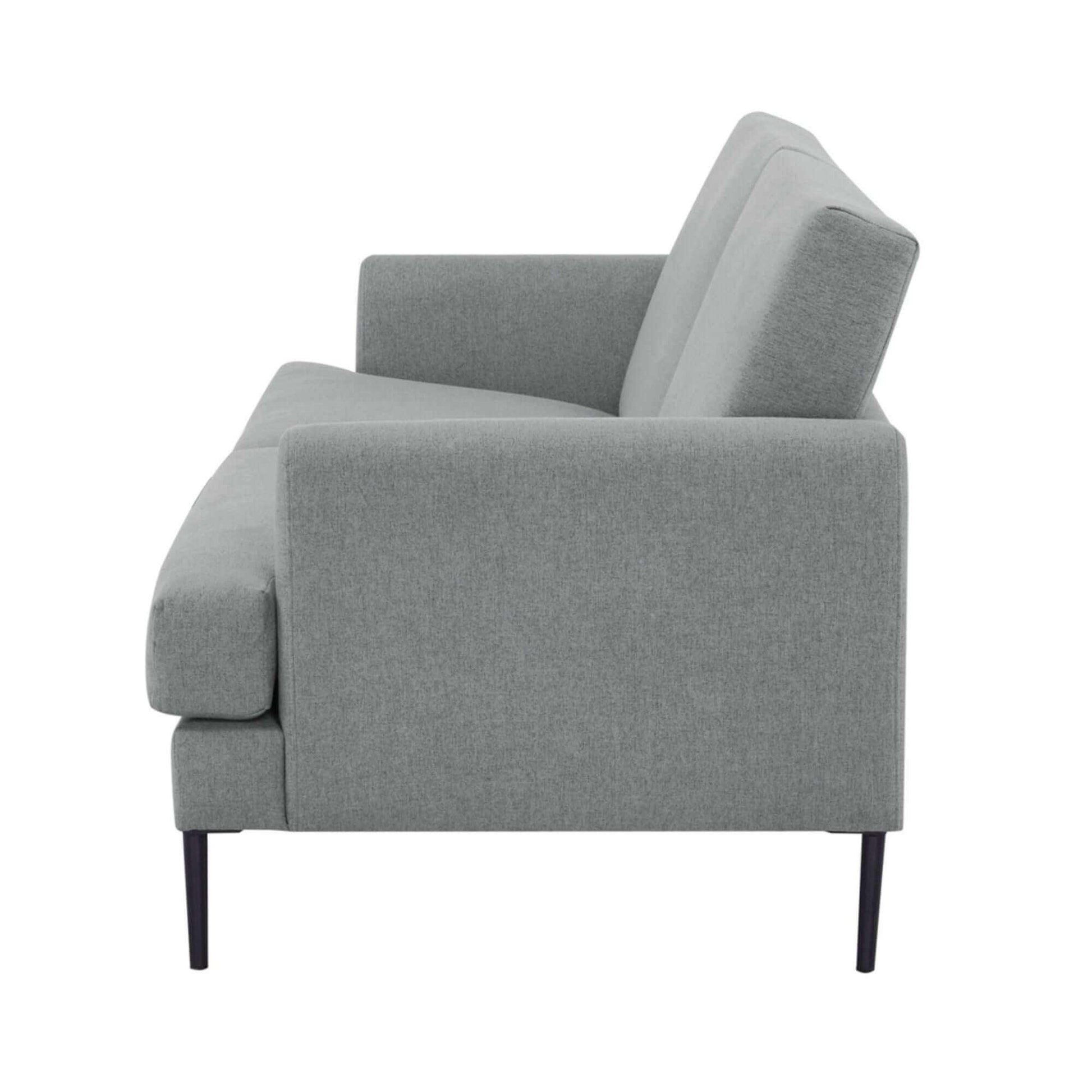 Ariya Fabric Upholstered Three Seater Sofa Lounge Couch - Light Grey