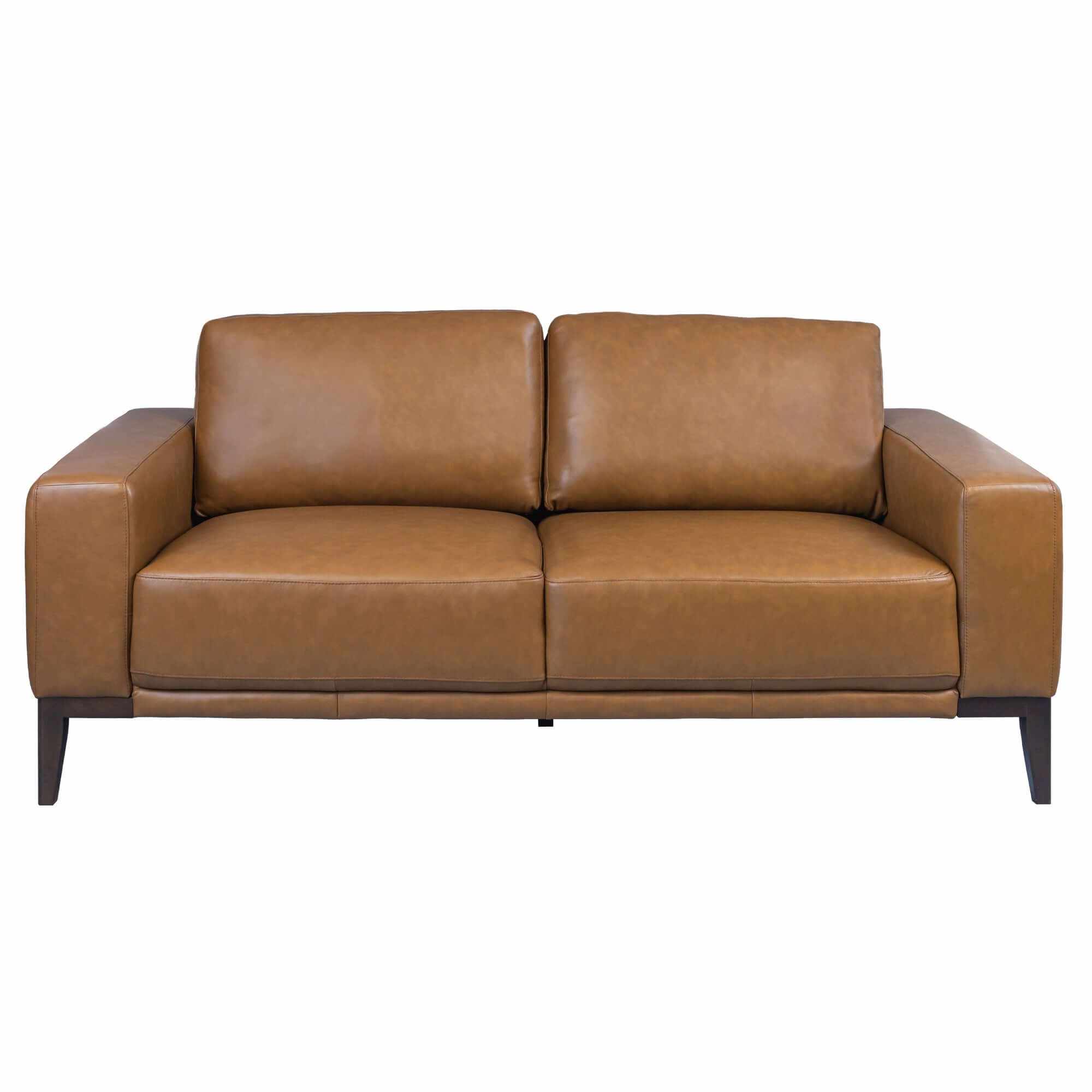 Lorenzo Upholstered Leather Sofa 2 And 3 Seater Lounge Set - Tan