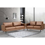 Athena 2 + 3 Seater Living Room Fabric Couch - Saddle