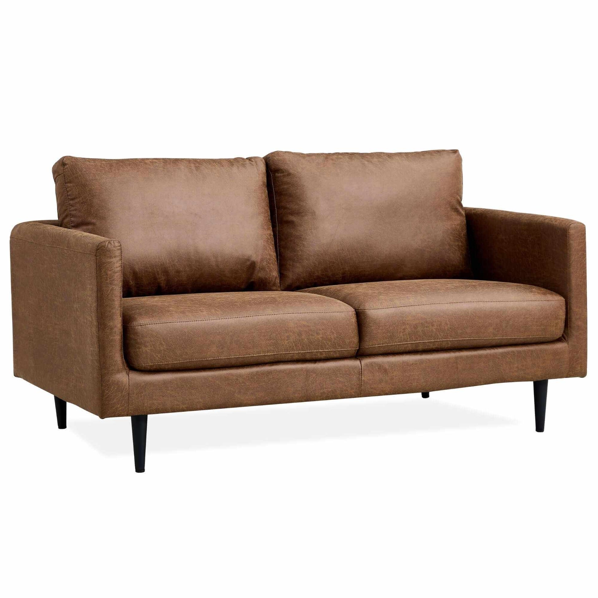 Athena 2 + 3 Seater Living Room Fabric Couch - Saddle