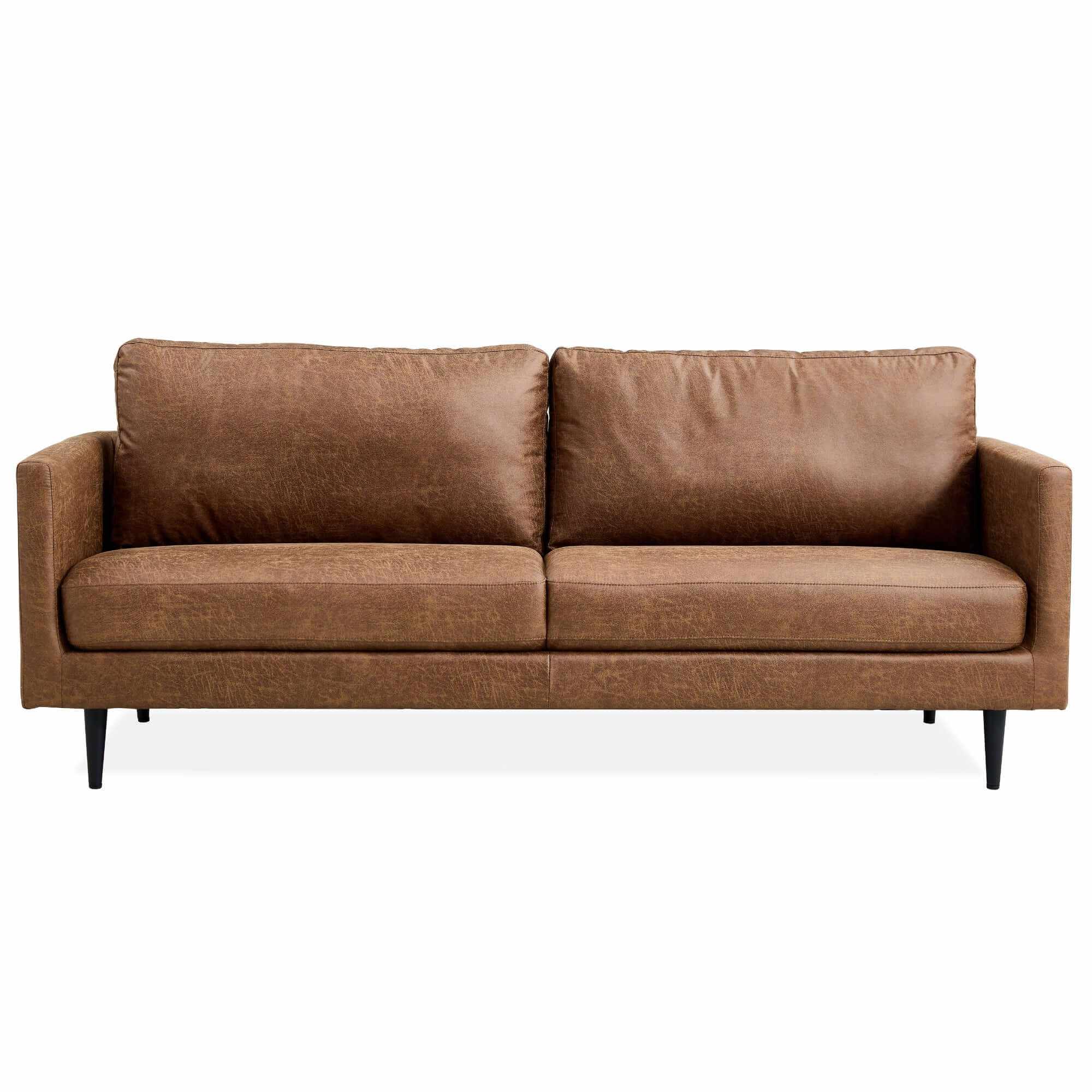 Athena Fabric Upholstered 2+3 Seater Couch Right Chaise - Saddle