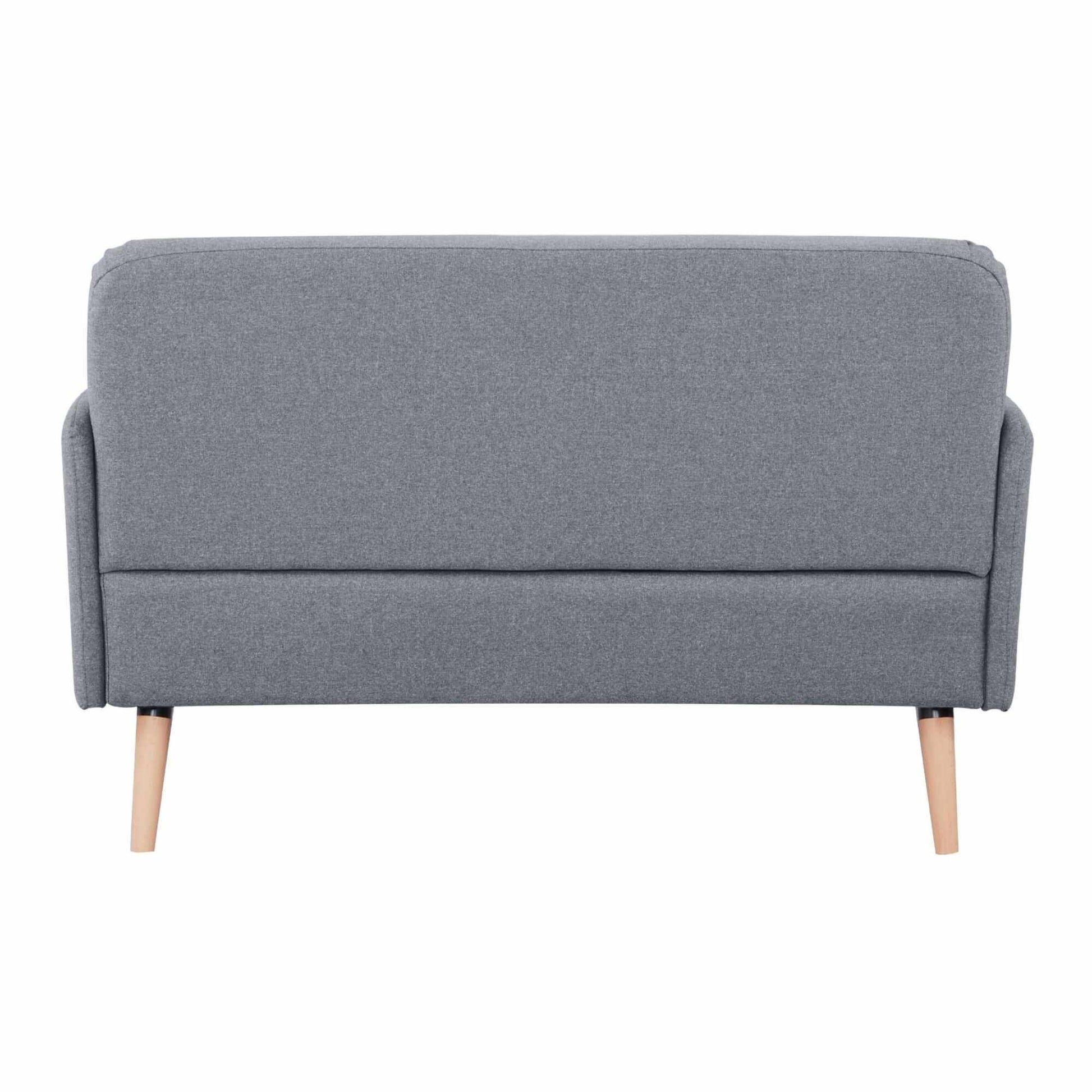 Brianna Fabric Upholstered Comfy 2 Seater Sofa - Light Grey
