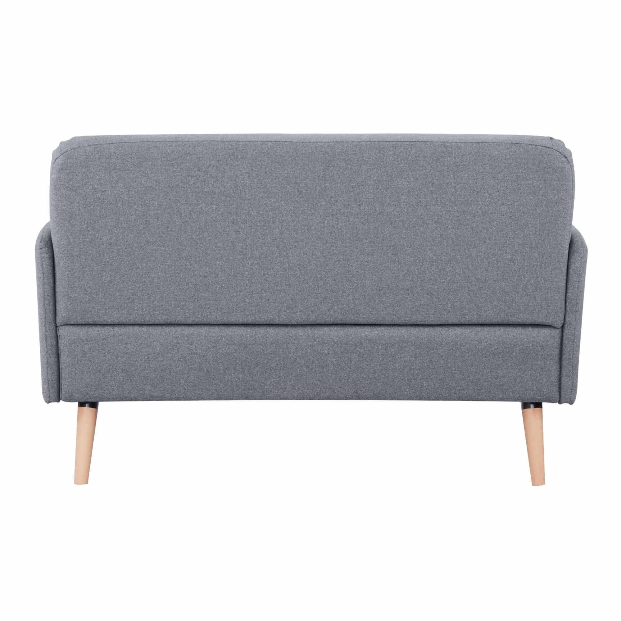 Brianna 2 Seater Comfy Sofa Fabric Upholstered - Light Grey