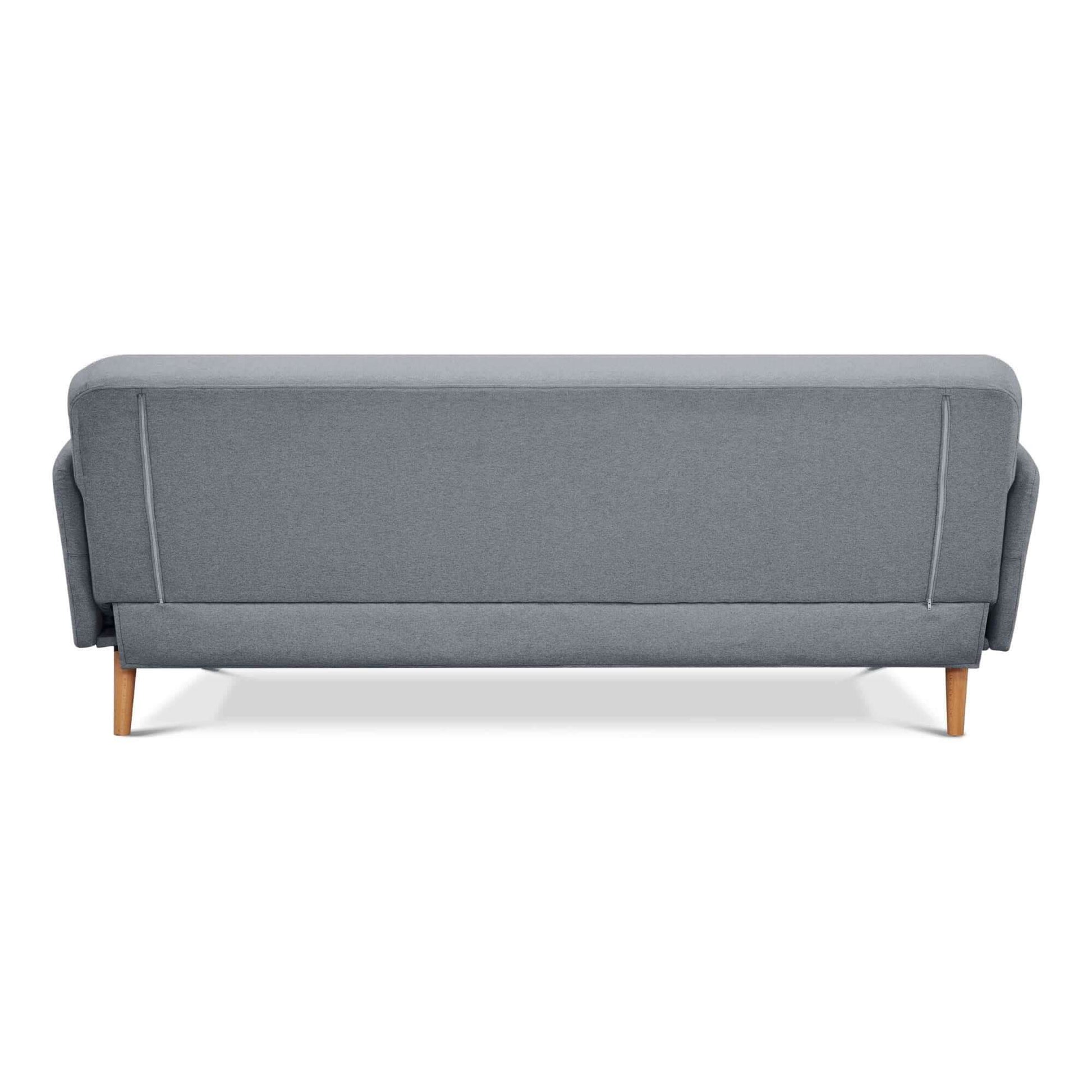 Brianna Fabric Upholstered Sofa Bed Grey 3 Seater Couch