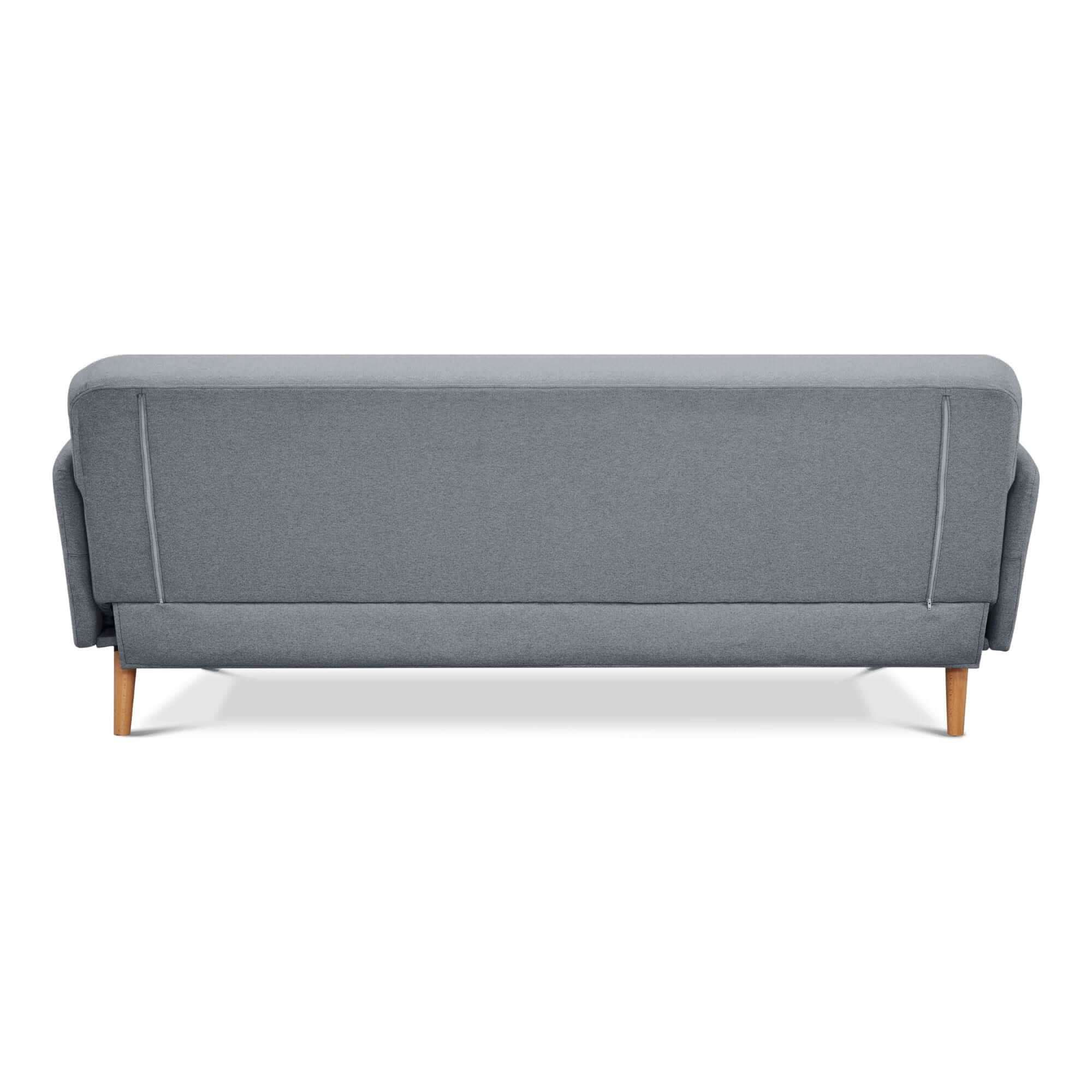 Brianna 3 Seater Sofa Bed Fabric Upholstered Couch - Light Grey