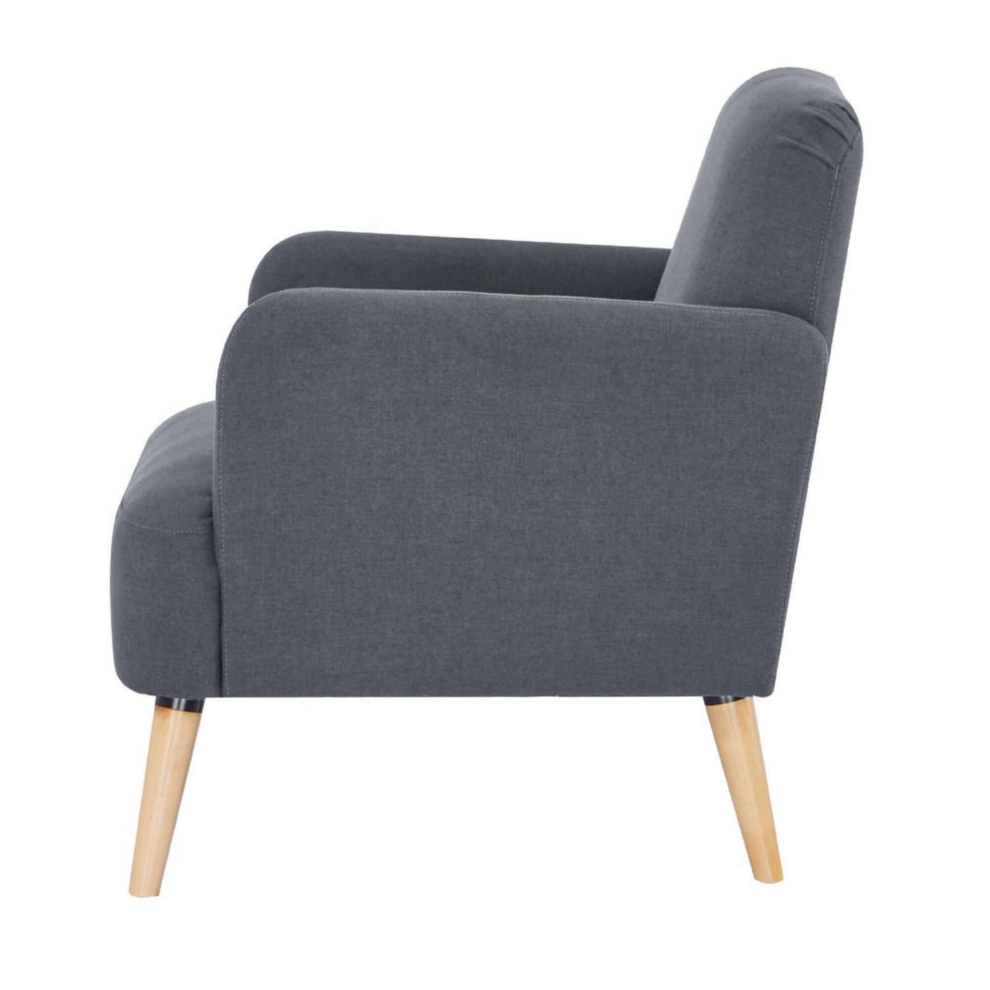 Brianna One Seater Sofa Armchair - Dark Grey