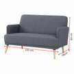 grey two seater sofa