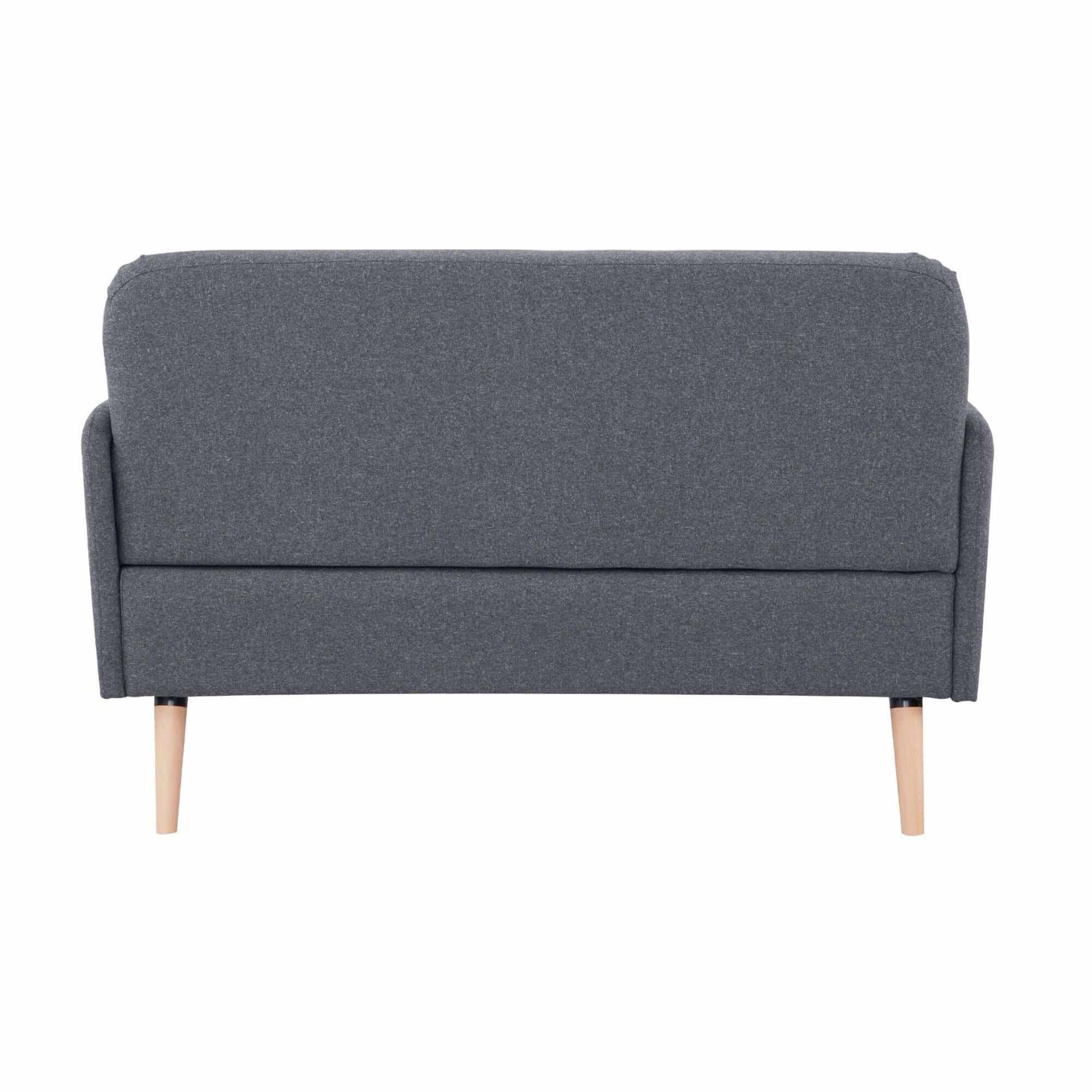 Brianna Fabric Upholstered Dark Grey Two Seater Sofa