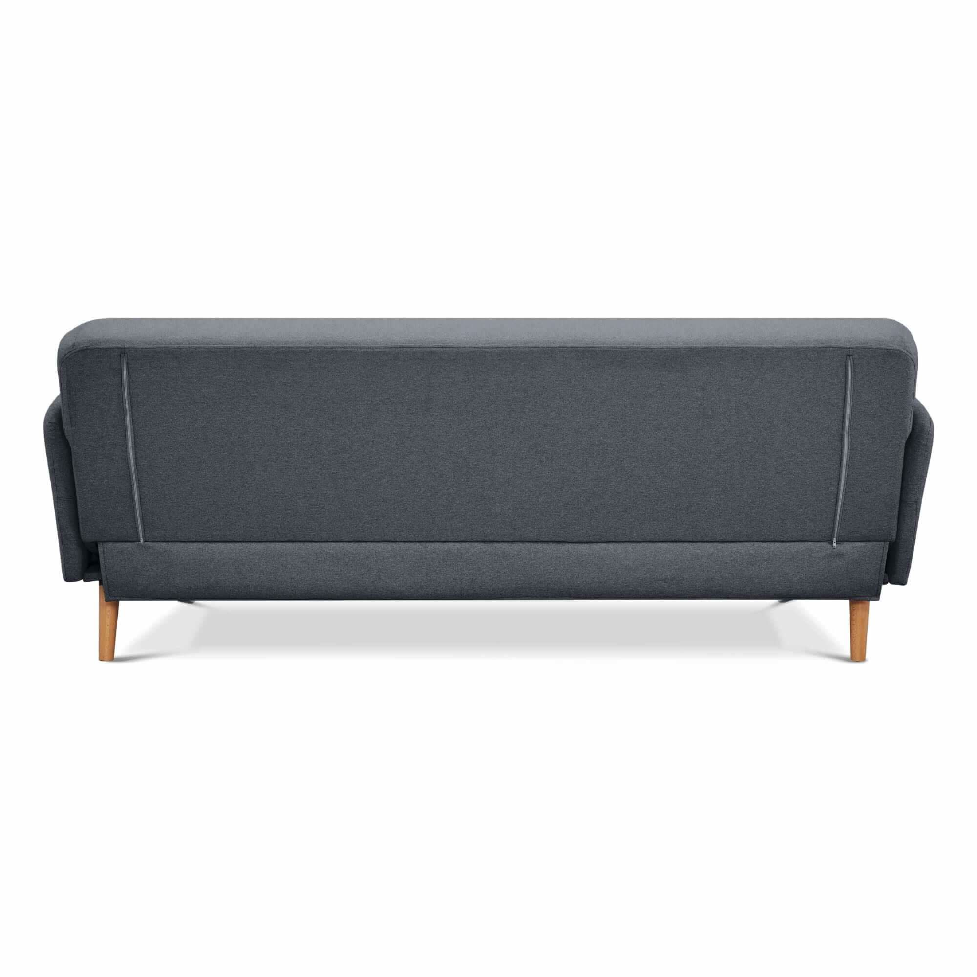 Brianna 3 Seater Sofa Bed Fabric Upholstered Lounge Couch - Dark Grey