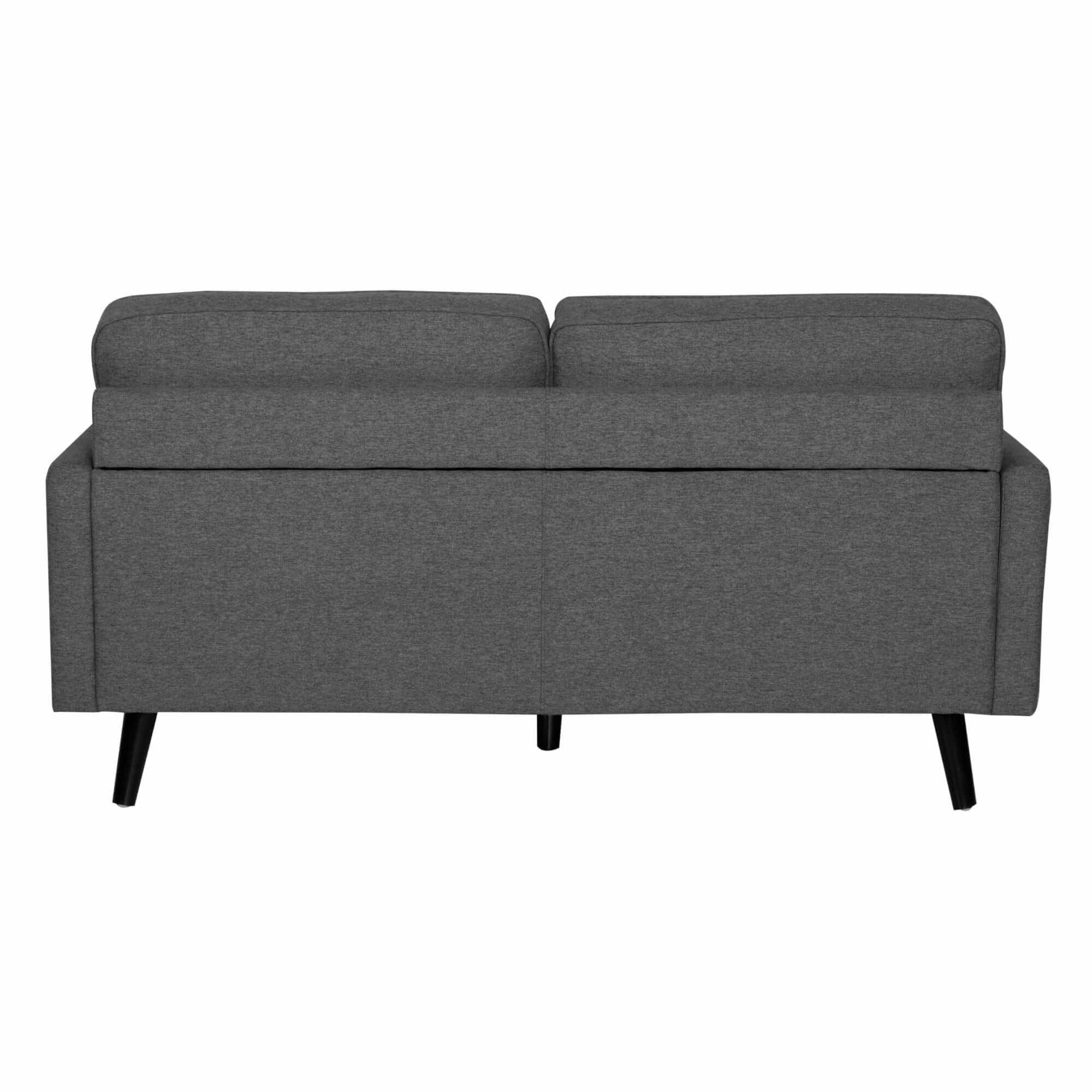 Lexi 2 + 2.5 Seater Couch Set Fabric Upholstered Lounge - Dark Grey