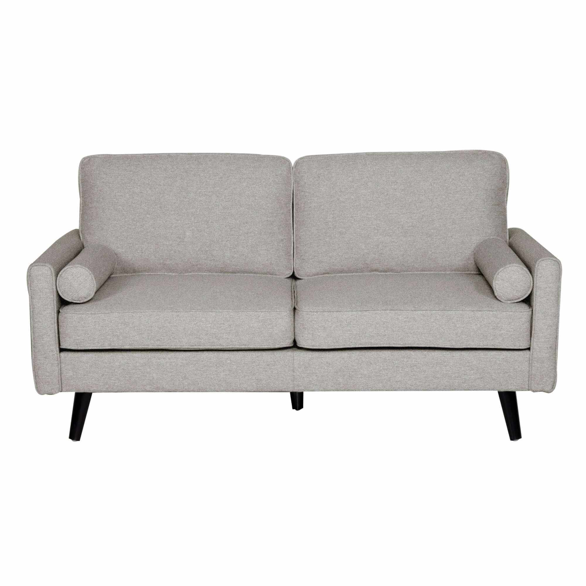 Lexi 2 + 2.5 Seater Fabric Upholstered Living Room Light Grey Couch