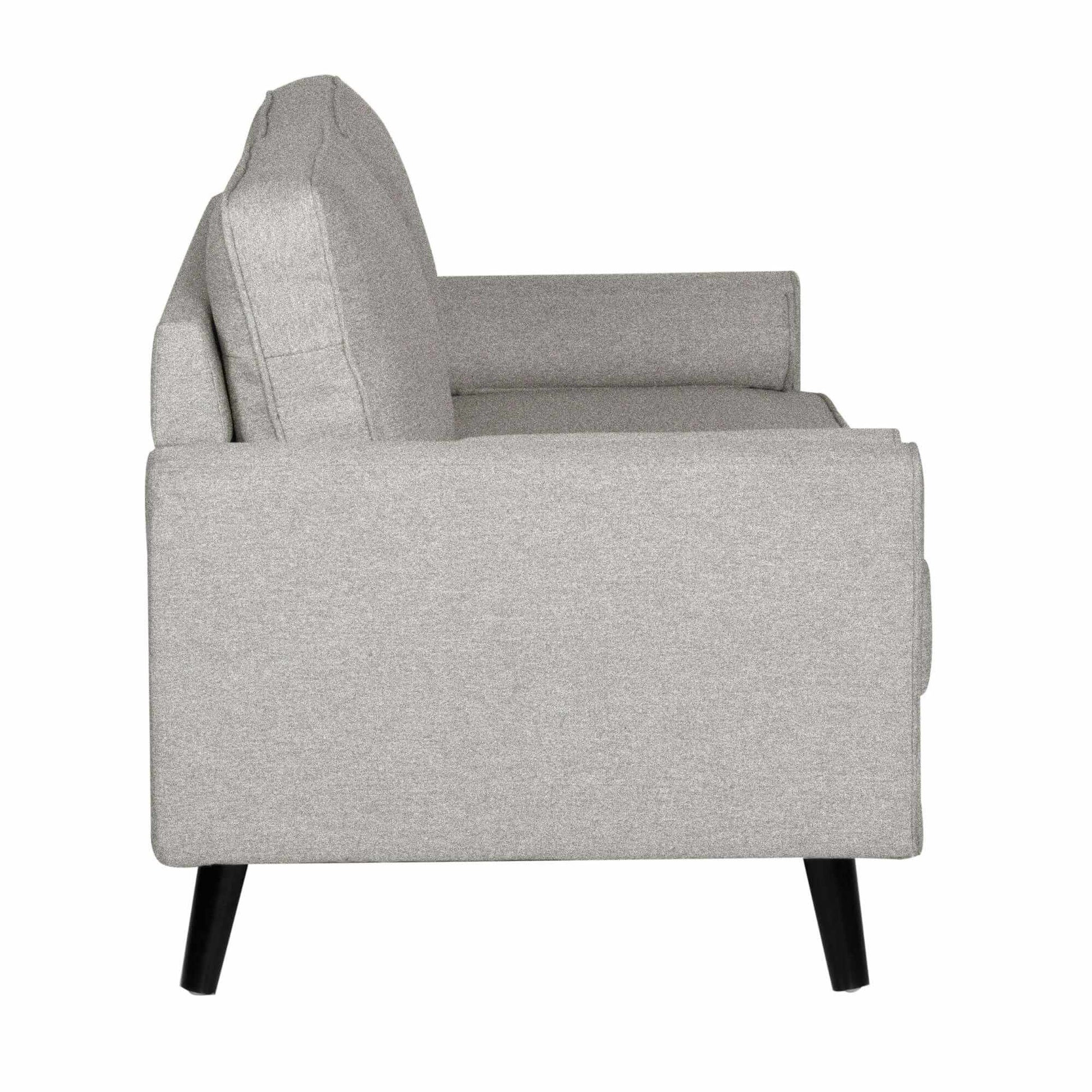 Lexi 2 + 2.5 Seater Fabric Upholstered Living Room Light Grey Couch