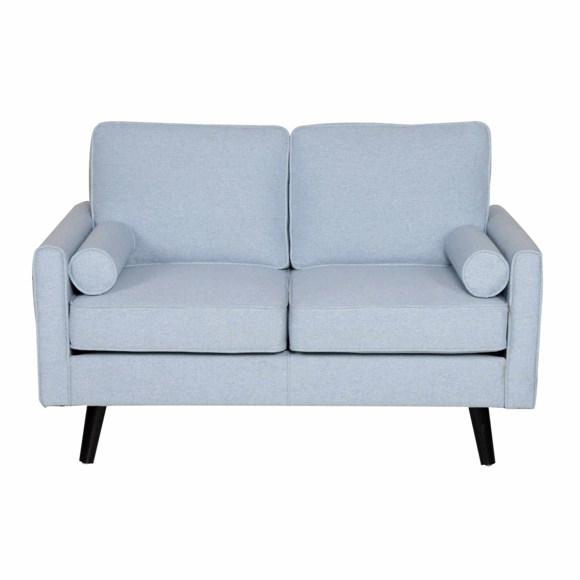 Lexi 2 + 2.5 Seater Fabric Upholstered Lounge Sofa Set - Light Blue
