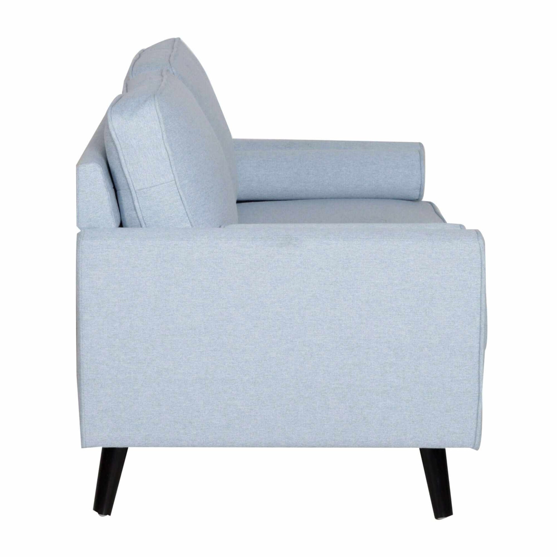 Lexi 2 + 2.5 Seater Fabric Upholstered Lounge Sofa Set - Light Blue