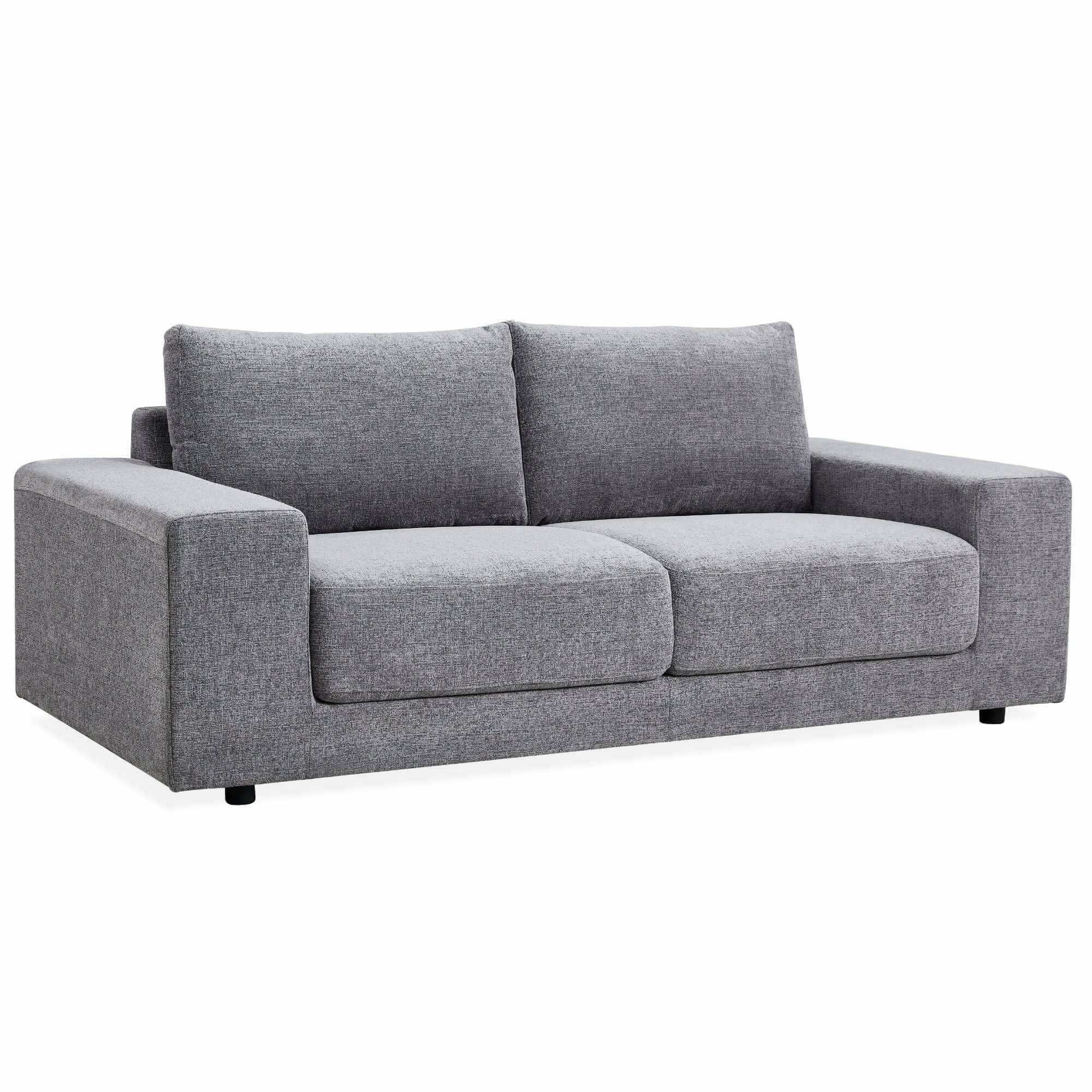 Eliana 4 + 3 Seater Sofa Fabric Upholstered Lounge Couch - Fog