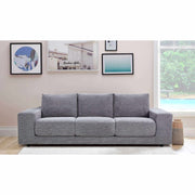 Eliana Fabric 4 Seater Sofa Upholstered Lounge - Fog