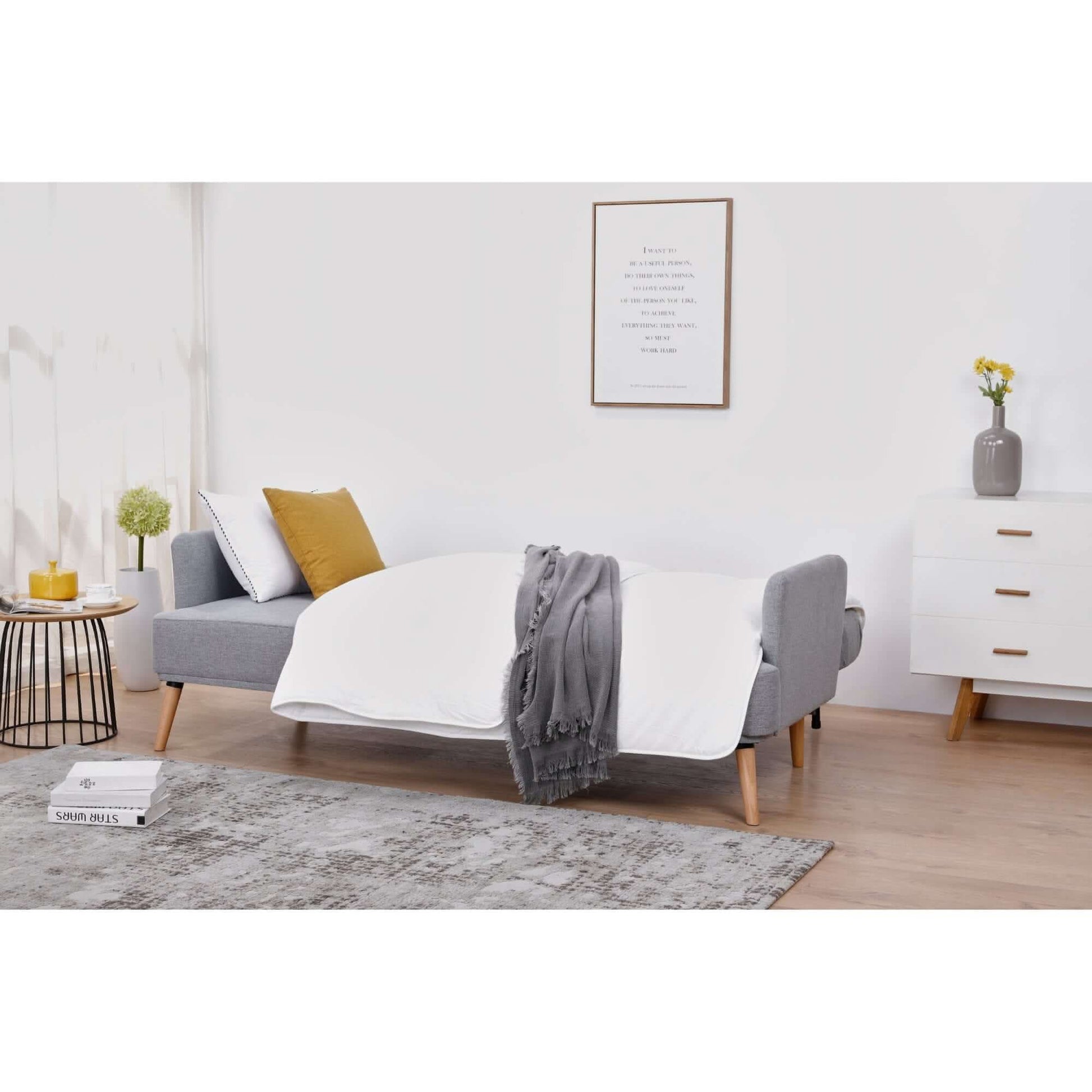 Merlin Grey Three Seater Couch