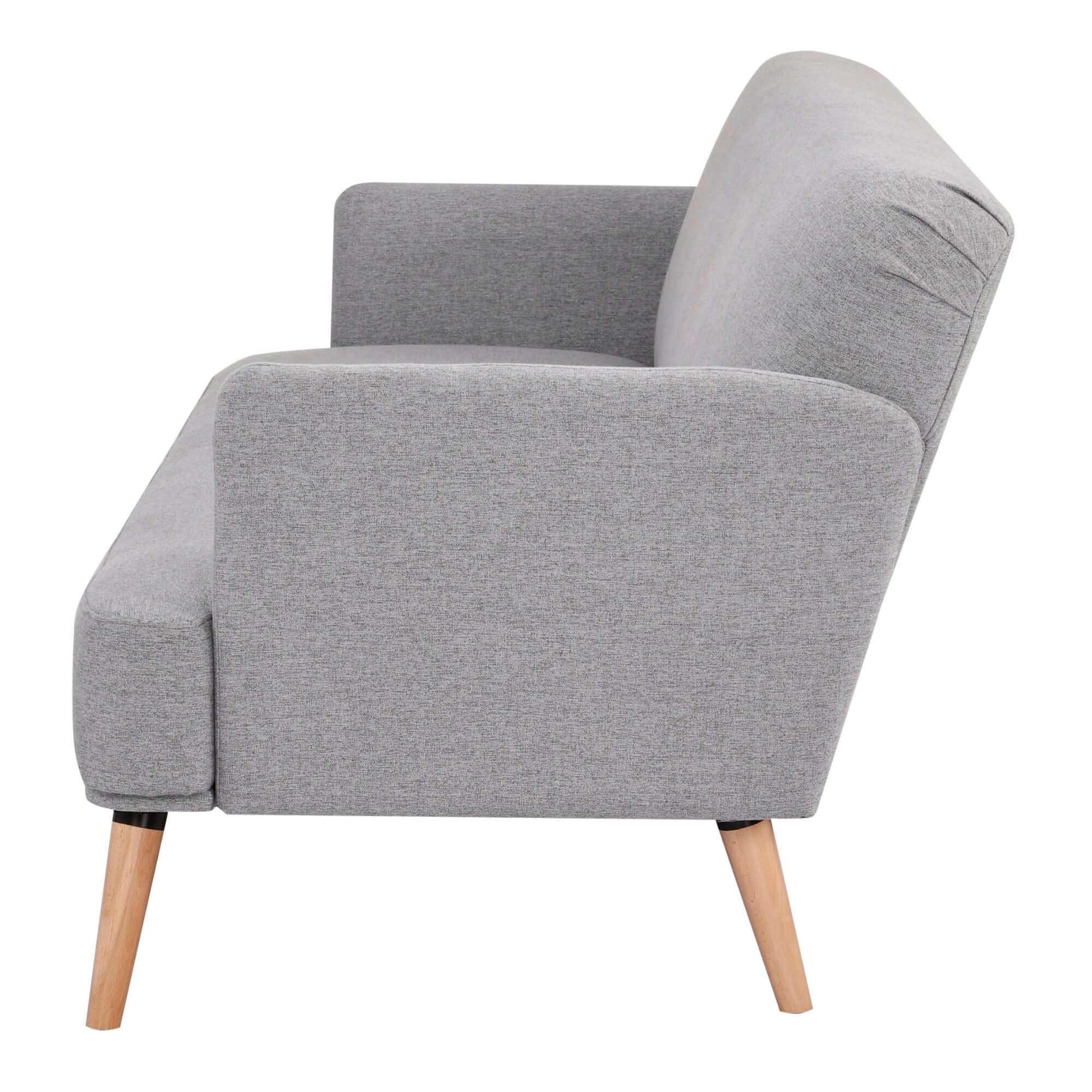 Merlin Grey Three Seater Couch