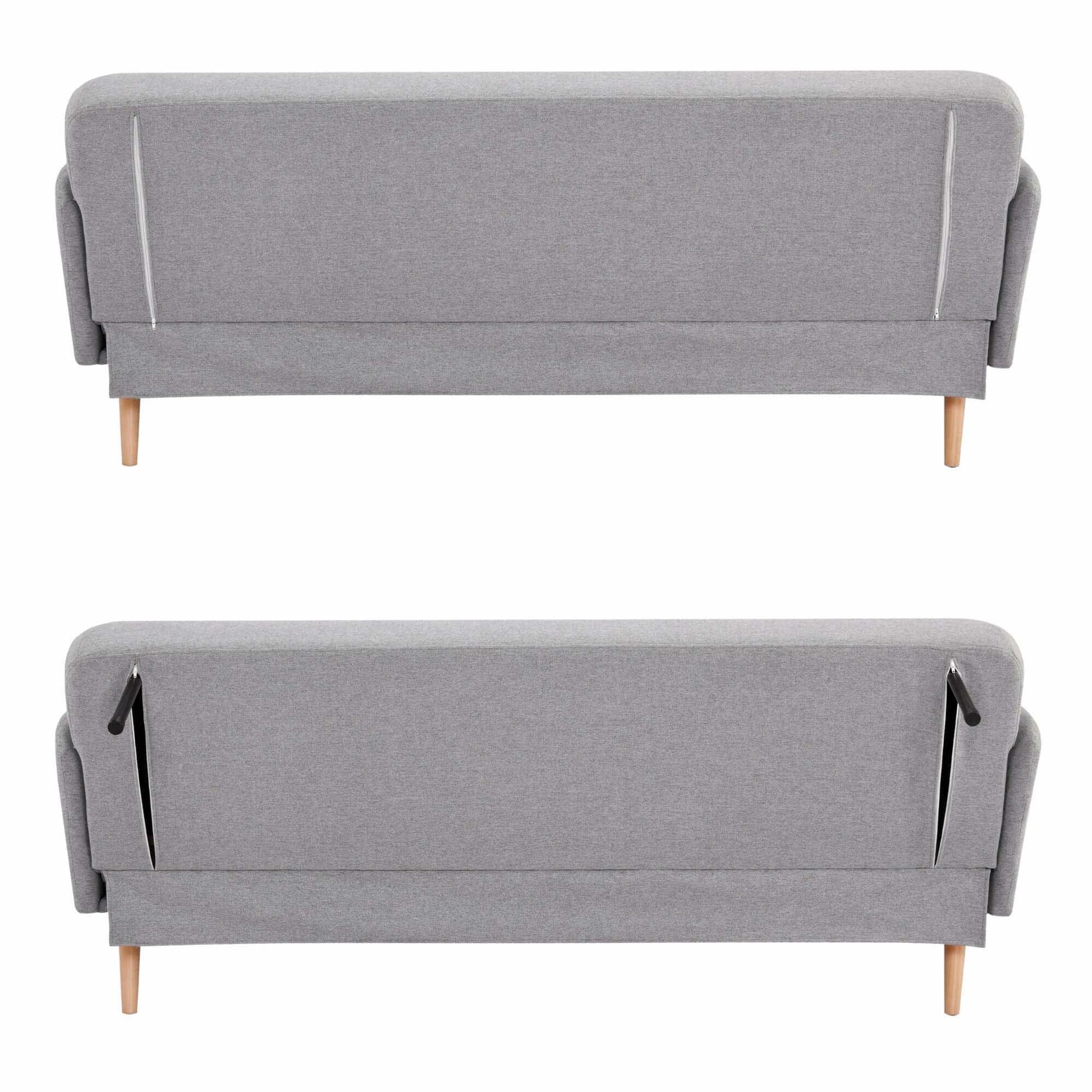 Merlin Grey Three Seater Couch