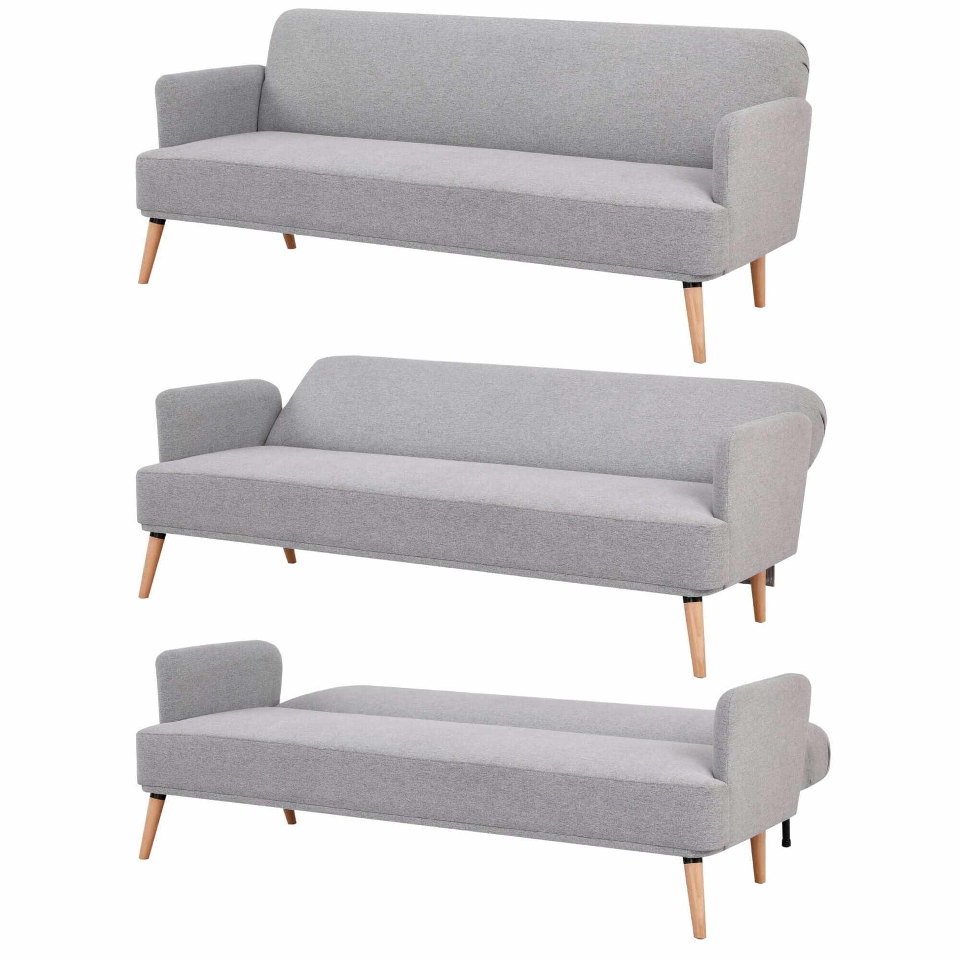 Merlin Grey Three Seater Couch