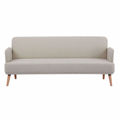 Merlin 3 Seater Sofa Futon Bed Fabric Lounge Couch - Beige