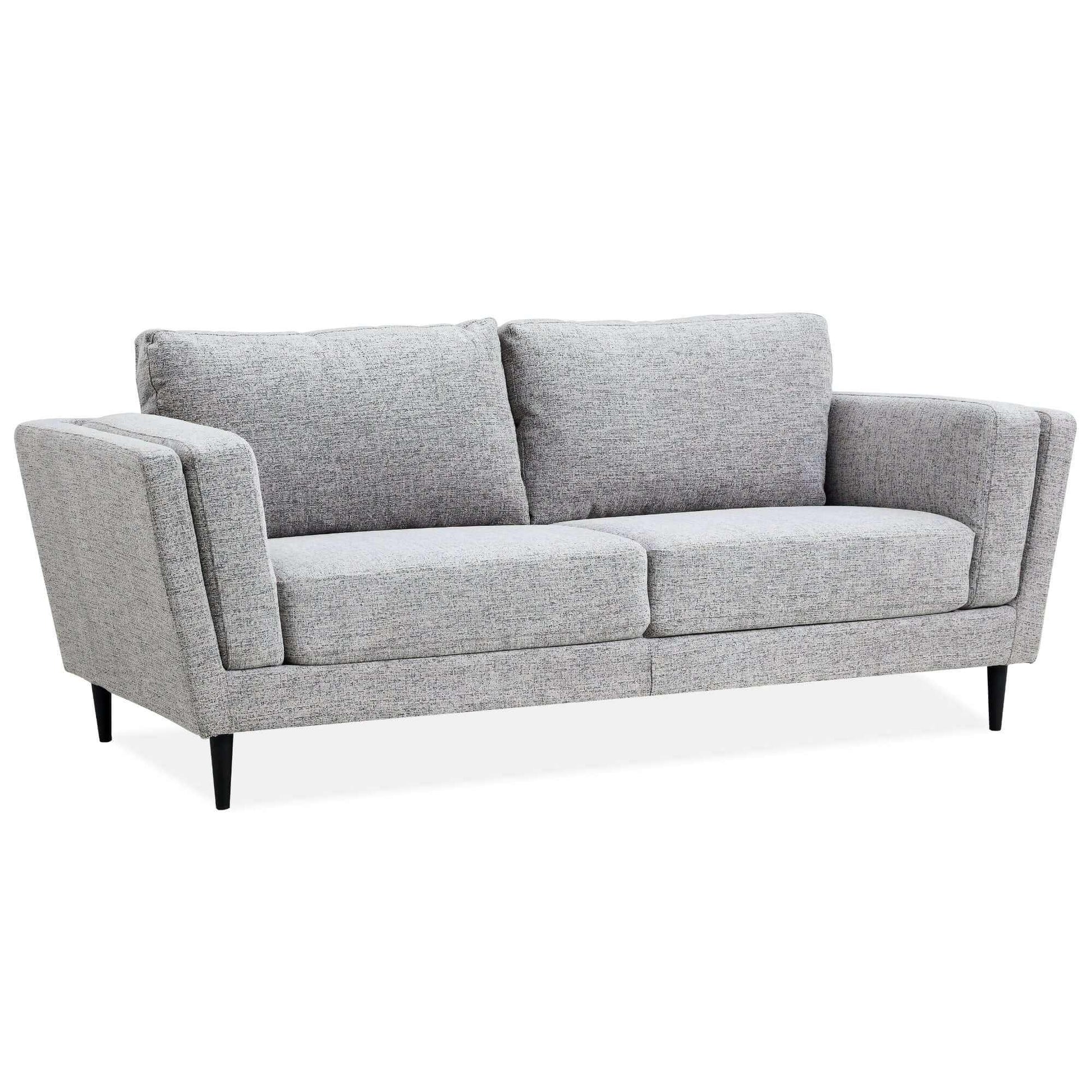 Skylar Upholstered 3 Seater Fabric Sofa Living Room Couch - Pepper