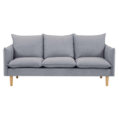 Sinatra 2 + 3 Seater Fabric Sofa Lounge Couch Set - Grey