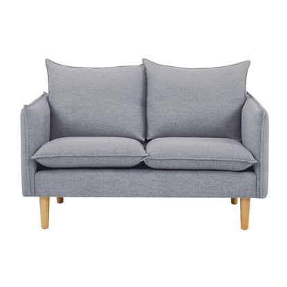 Sinatra 2 + 3 Seater Fabric Sofa Lounge Couch Set - Grey