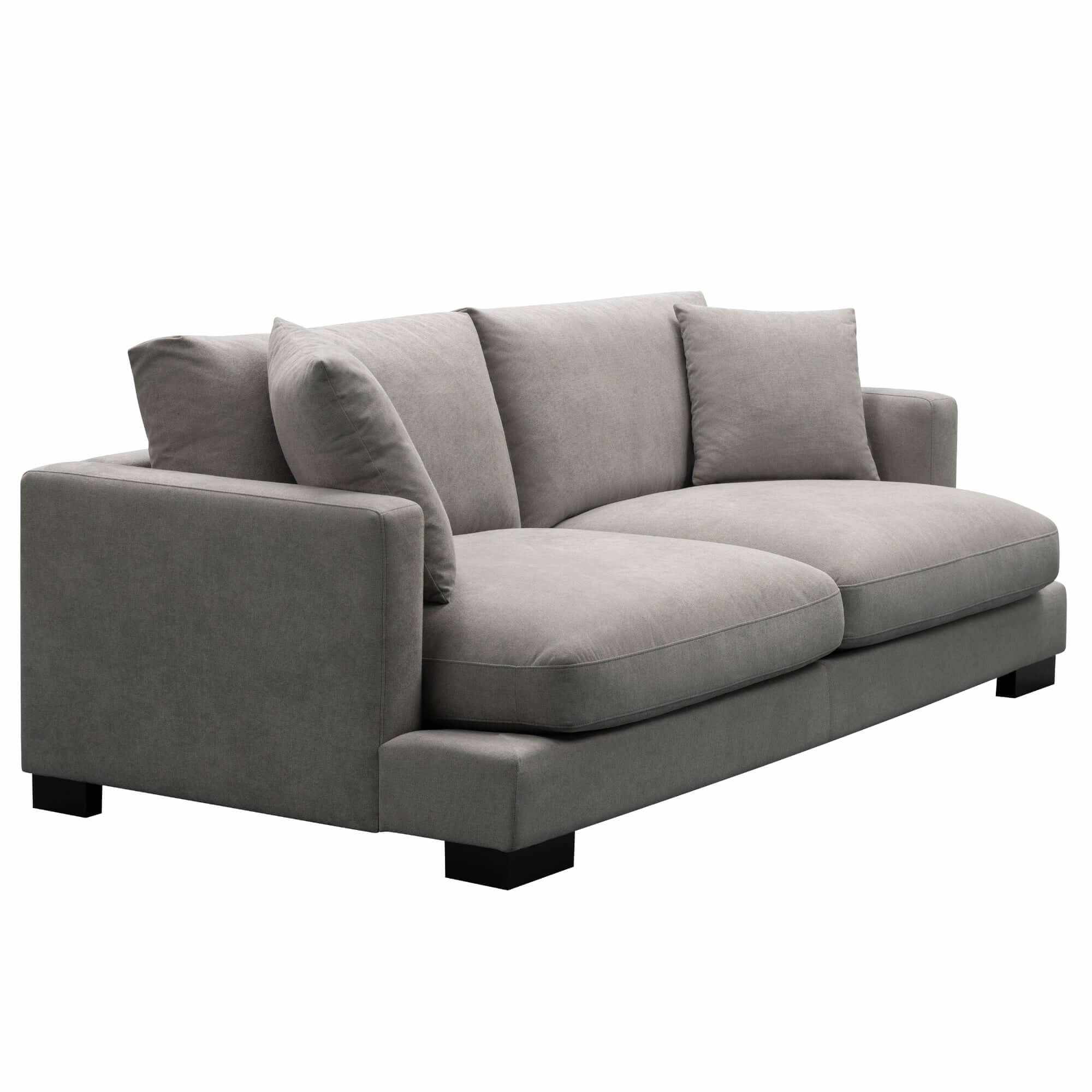 Royalty Fabric Upholstered 3 3 2 Sofa Set Left Chaise Couch - Grey