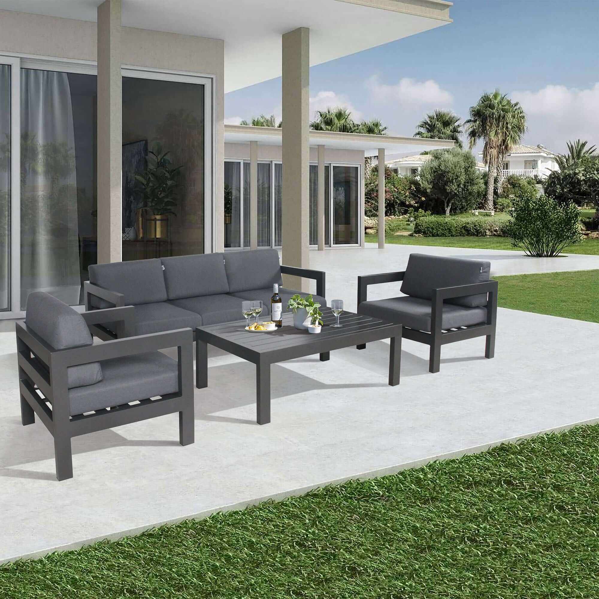 lounge set aluminium