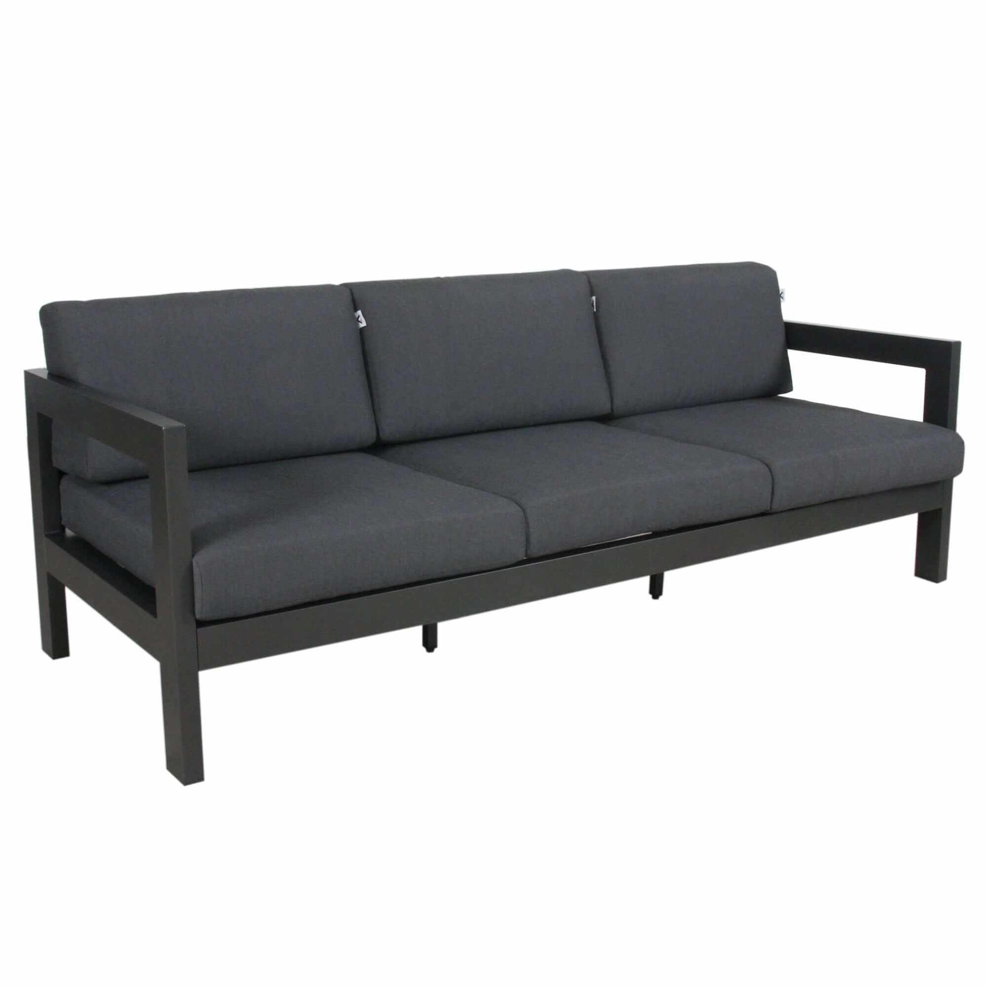 Outie 3pc 1+2+3 Seater Outdoor Lounge Set Aluminium - Charcoal