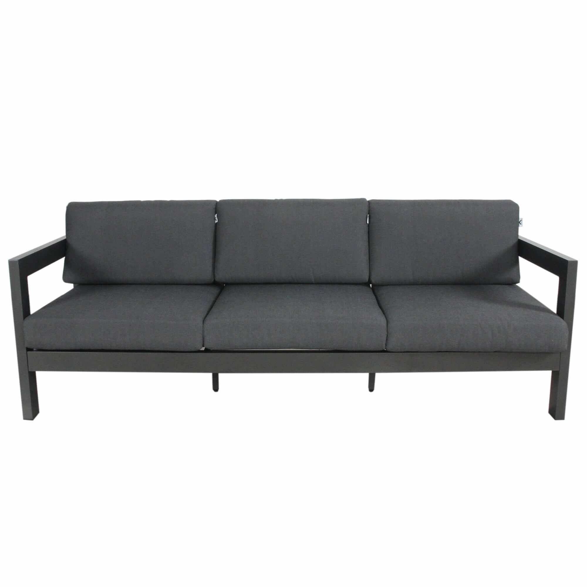 Outie 3pc 1+2+3 Seater Outdoor Lounge Set Aluminium - Charcoal