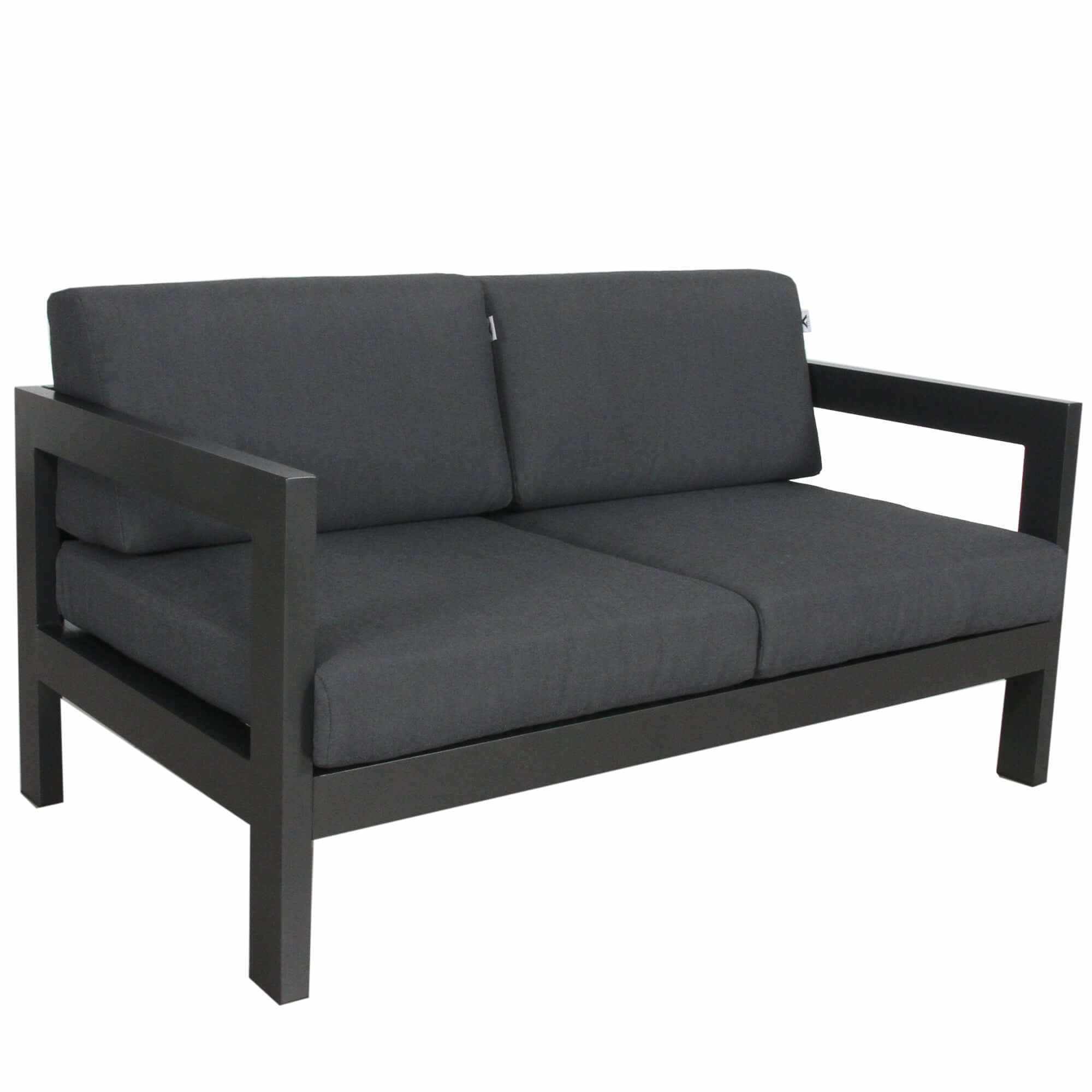 Outie 3pc 1+2+3 Seater Outdoor Lounge Set Aluminium - Charcoal