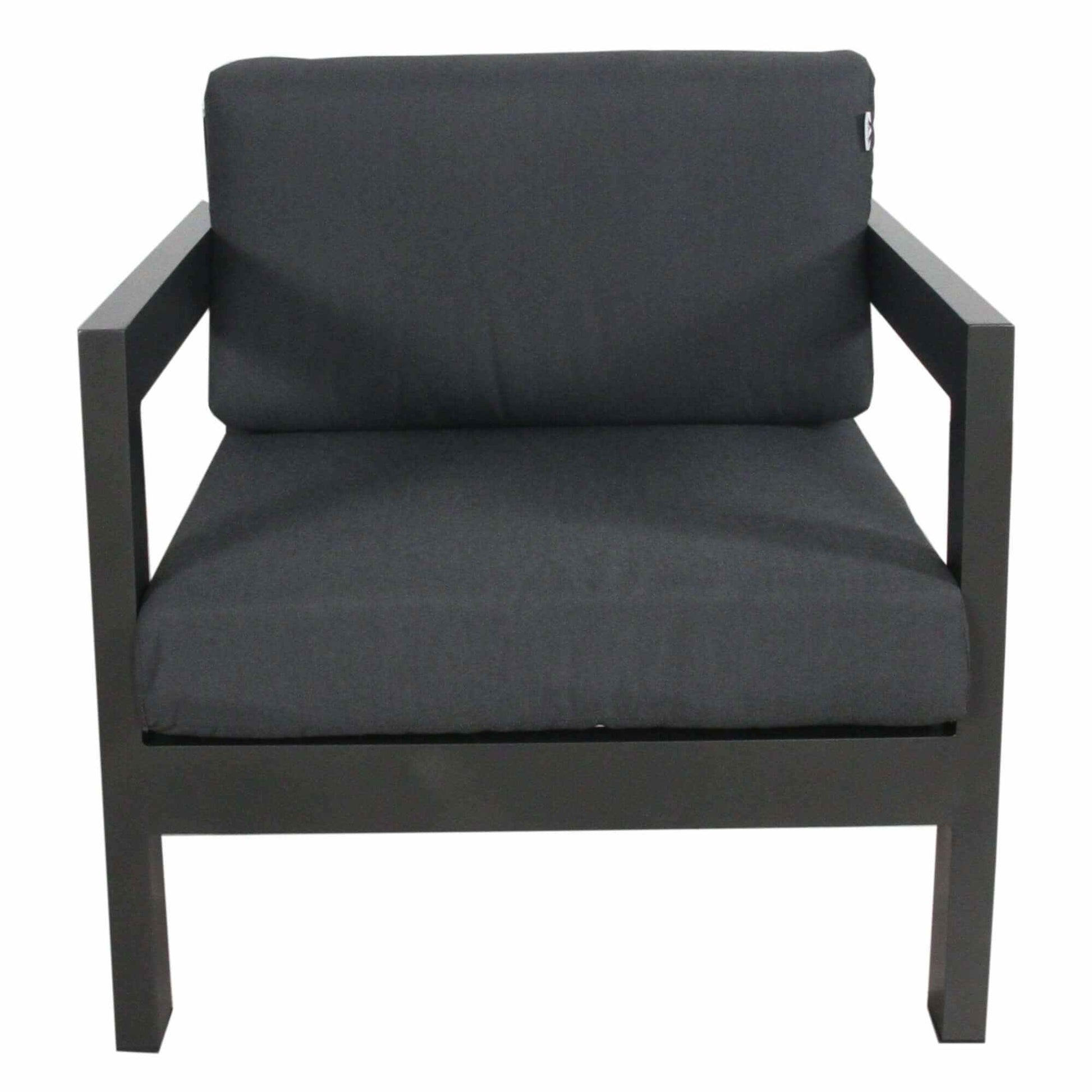 Outie 3pc 1+2+3 Seater Outdoor Lounge Set Aluminium - Charcoal
