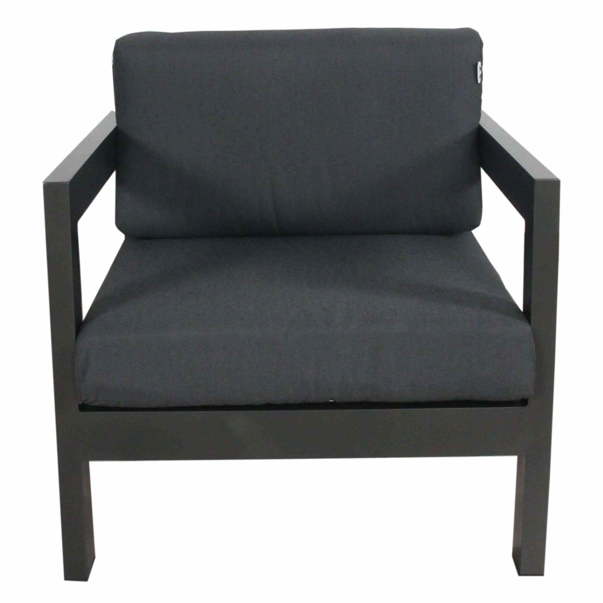 Outie 3pc 1+2+3 Seater Outdoor Lounge Set Aluminium - Charcoal