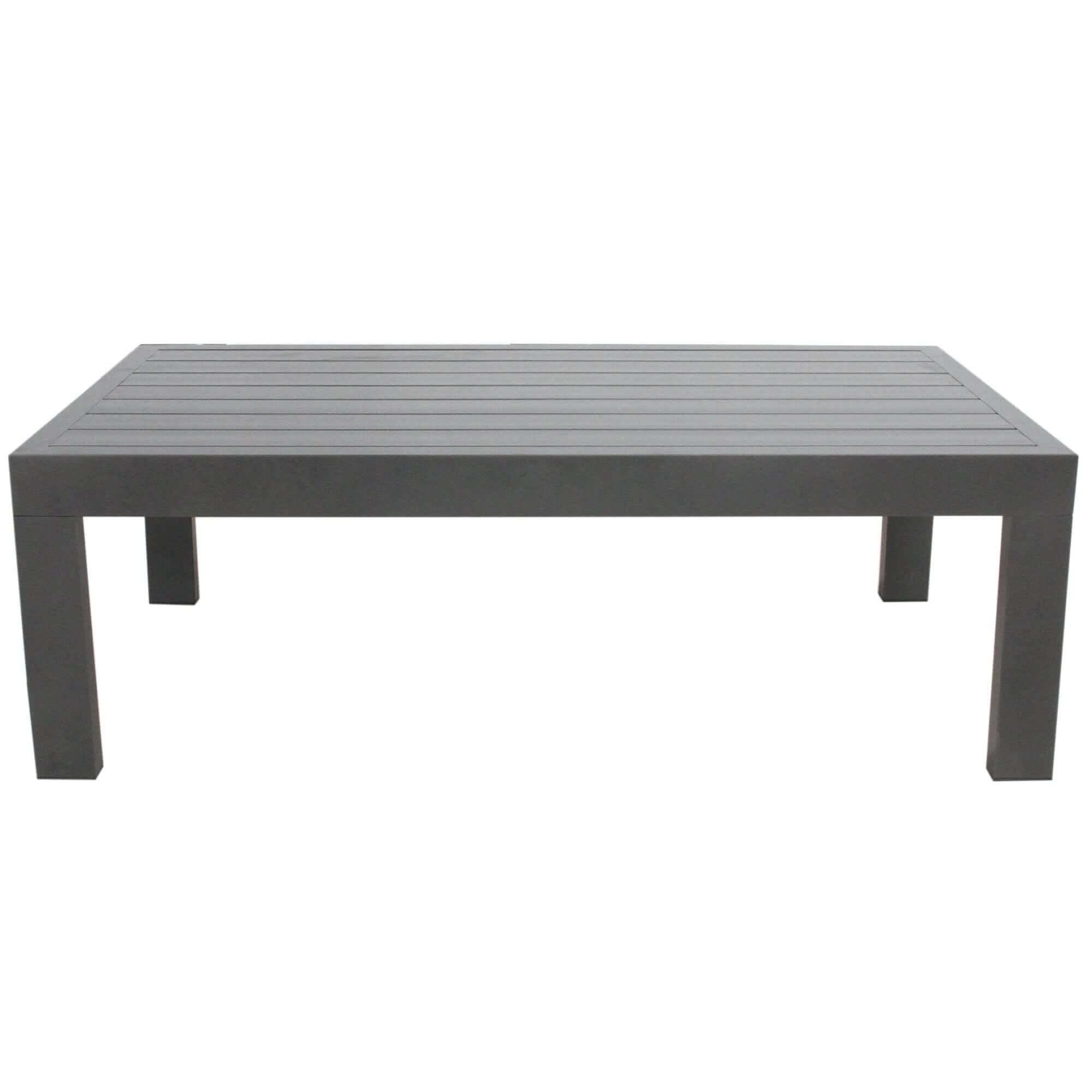 Outie 4pc Set 1+2+3 Seater Outdoor Sofa Lounge Set Aluminium Charcoal