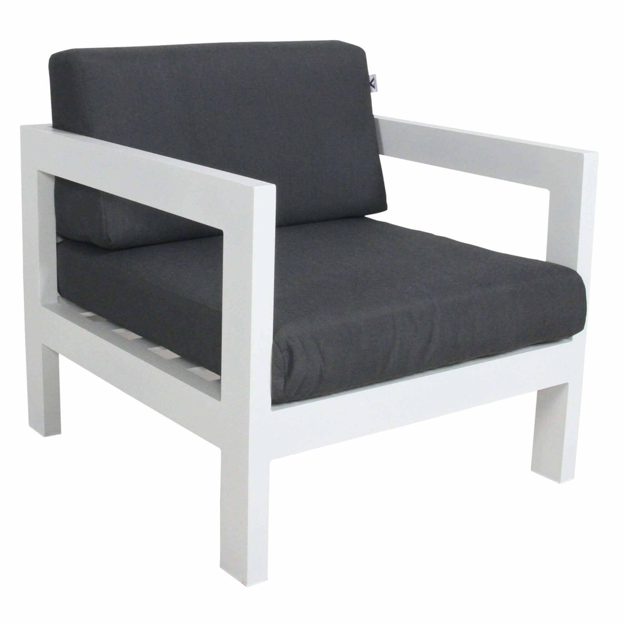 Outie 4pc Set 1+1+3 Seater Garden Lounge Set Patio Furniture - White