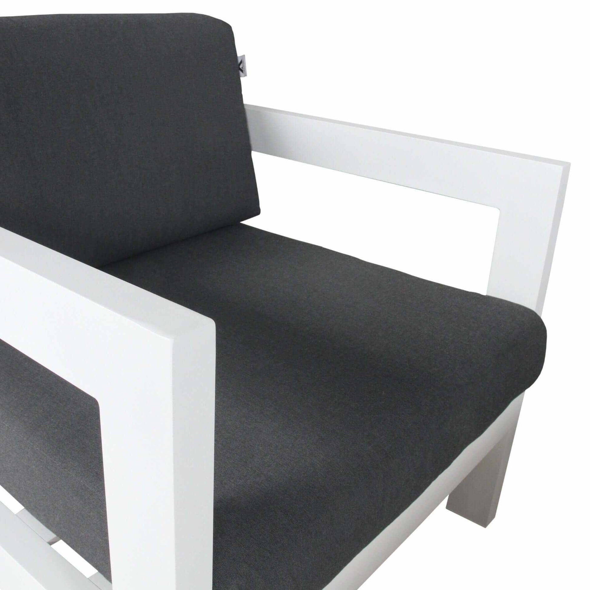 Outie 2pc Set 1+2 Seater Garden Sofa Aluminium Frame White