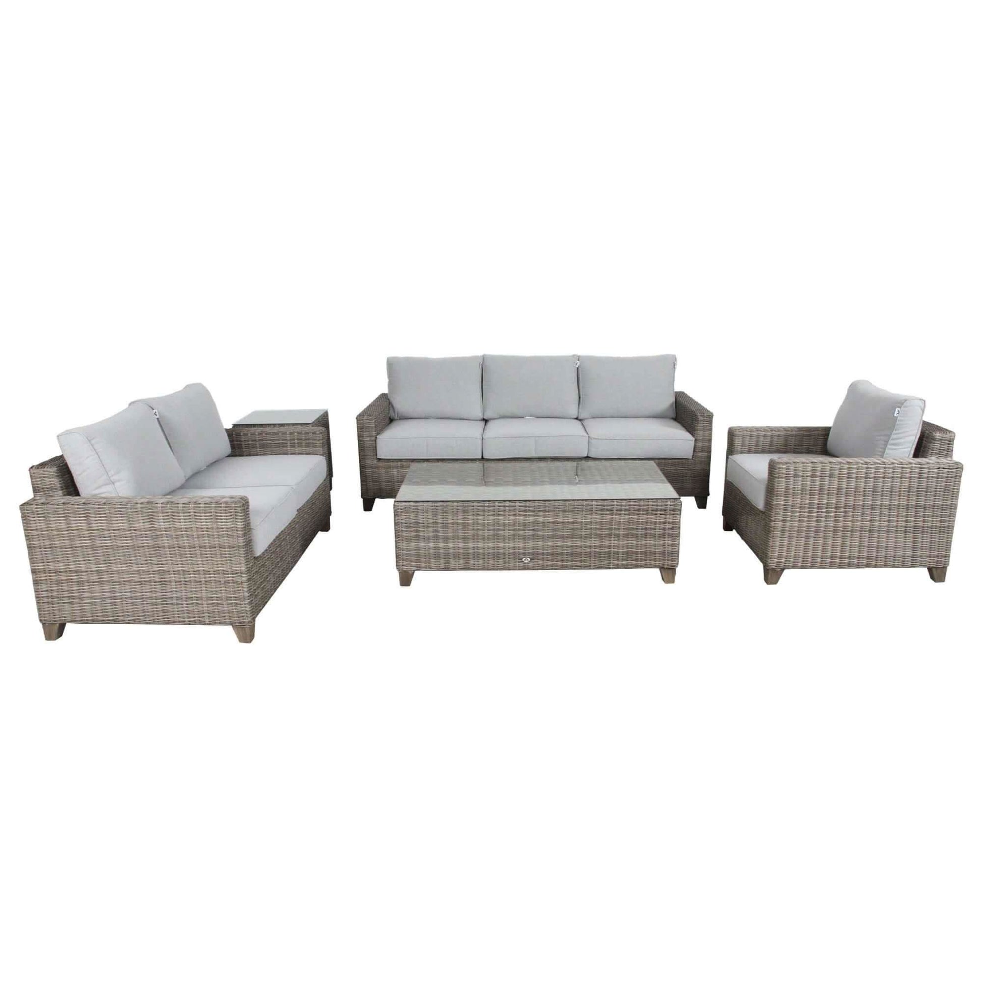 Sophy 3+2+1 Seater Rattan Outdoor Sofa Set and Coffee Side Table