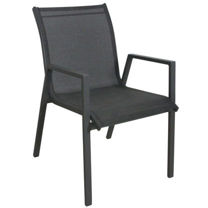 Iberia Aluminium Outdoor Dining Chair Set of 6 - Charcoal